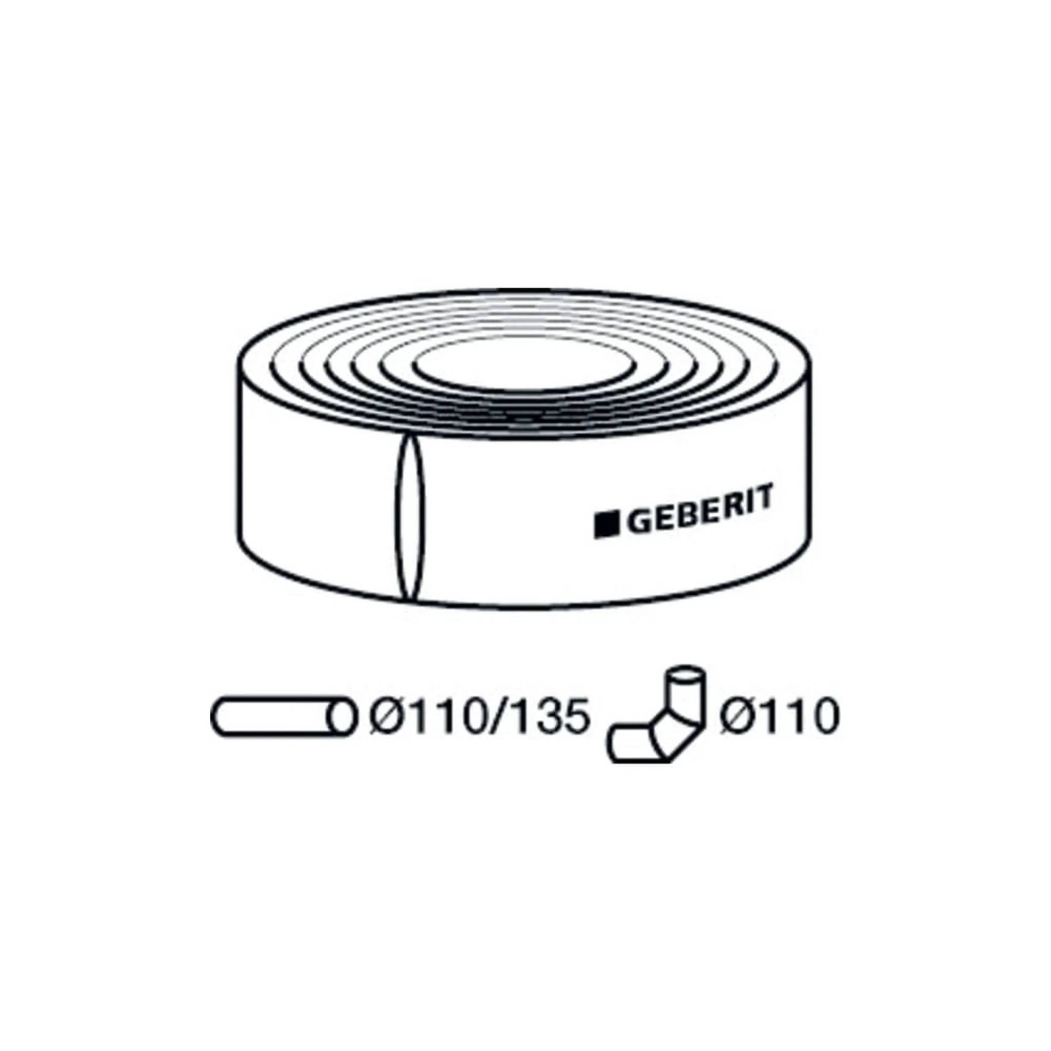 Geberit Schall-Schutzschlauch 110x5mm, Bund mit 15m, 1 Stk.