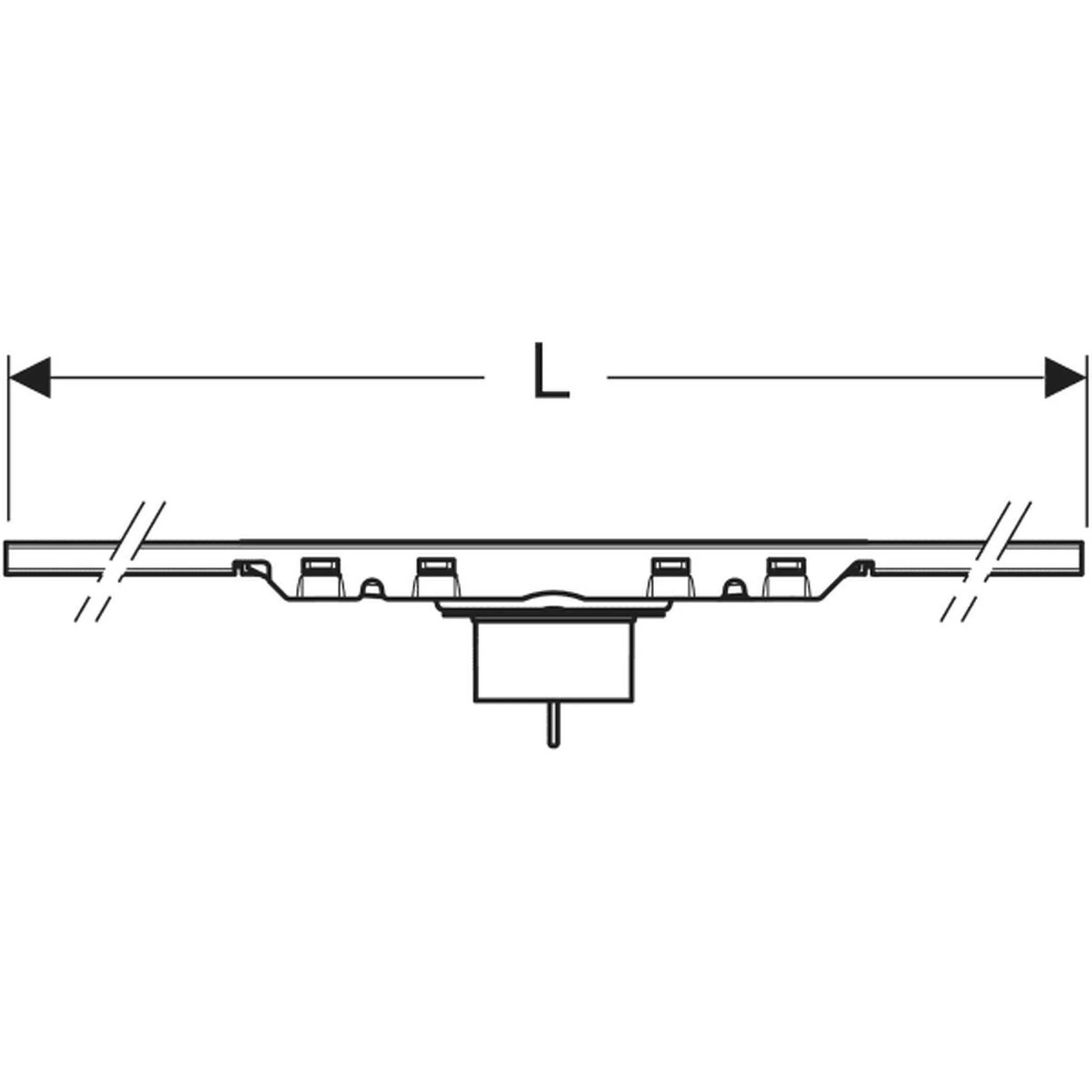 Geberit CleanLine50, 30-90cm Edelstahl geb., 1 Stk.