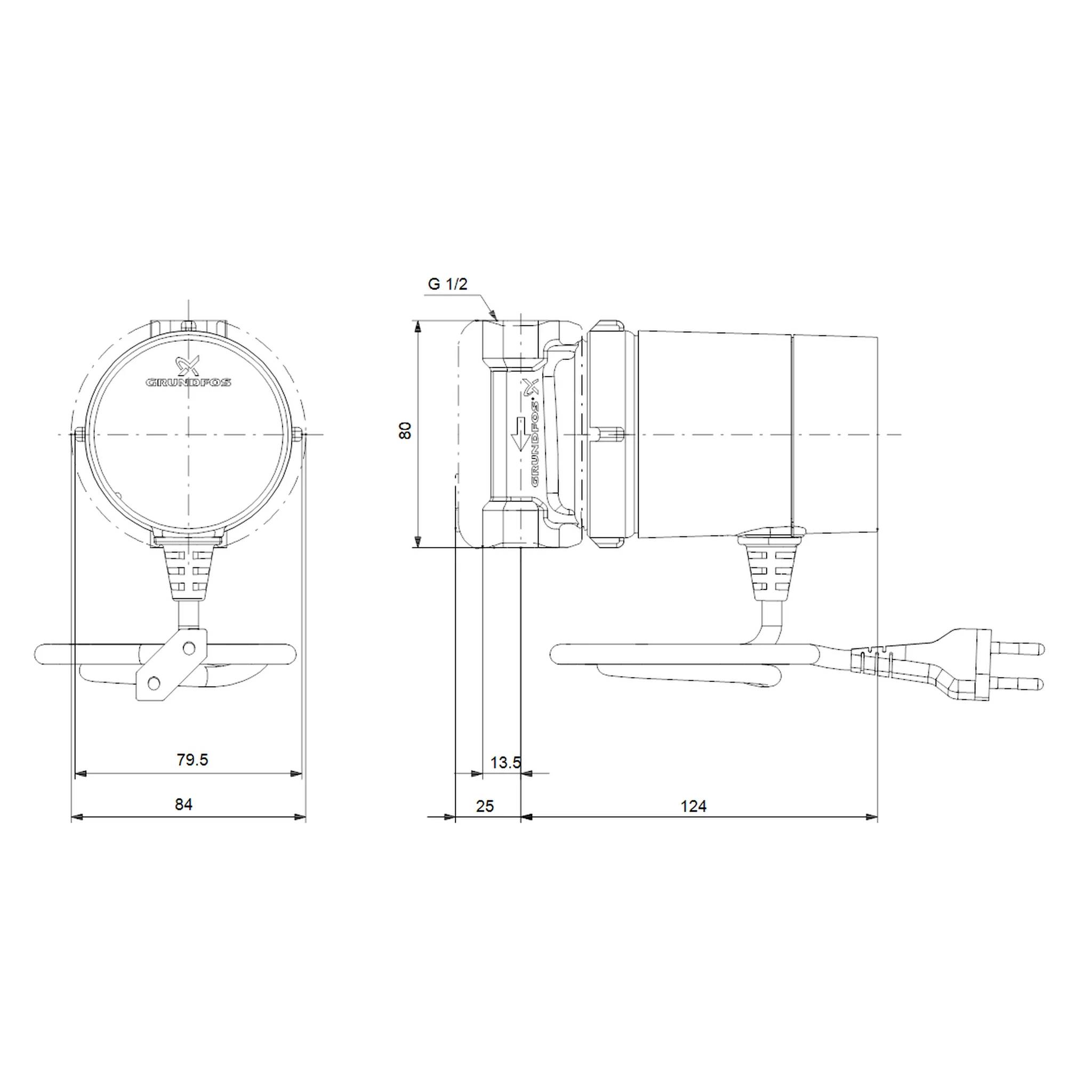 Grundfos Zirkulationspumpe COMFORT 15-14 BA PM 1x230V Rp1/2 DACH, 1 Stk.