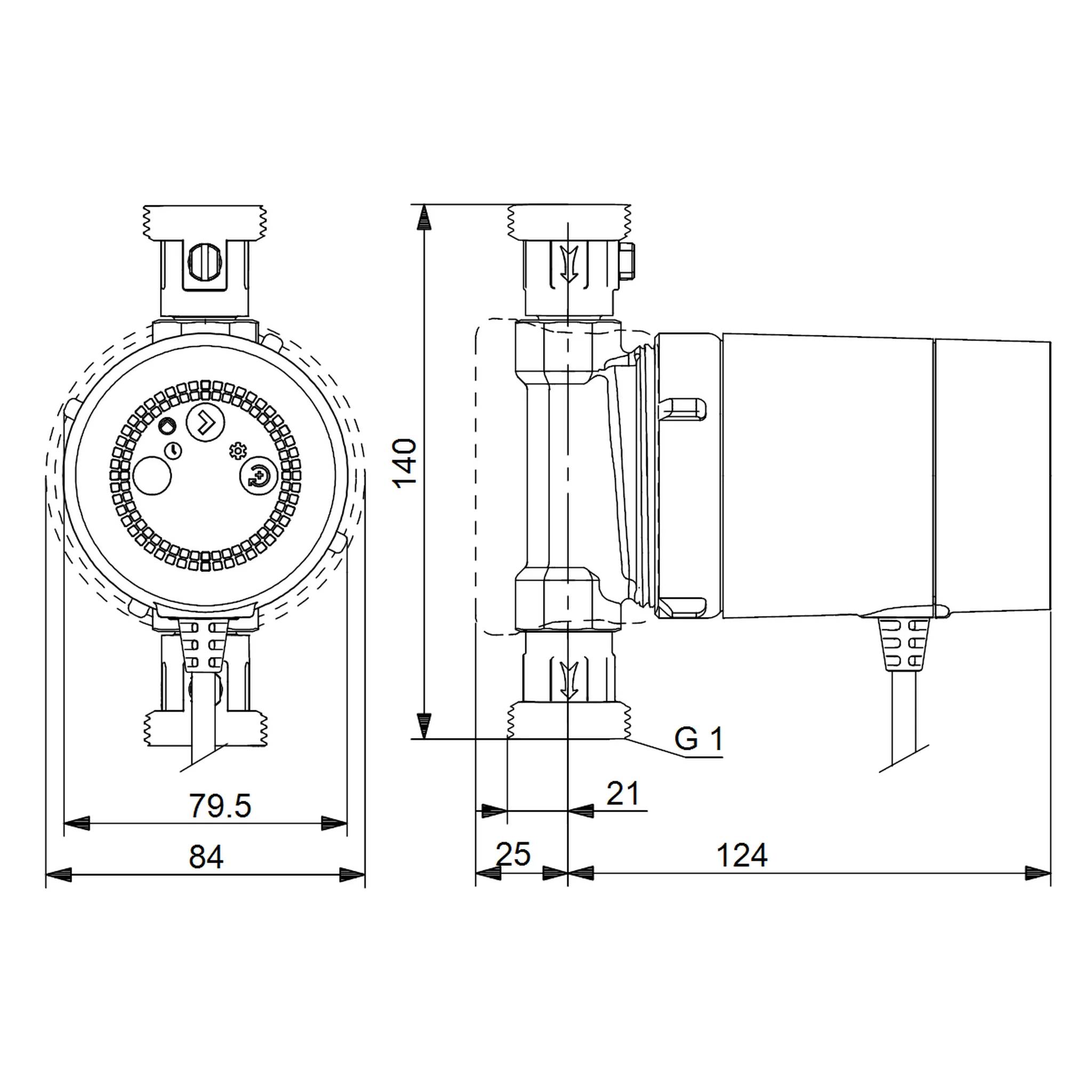 Grundfos Zirkulationspumpe COMFORT 15-14 BXA PM 1x230V G1 DACH, 1 Stk.