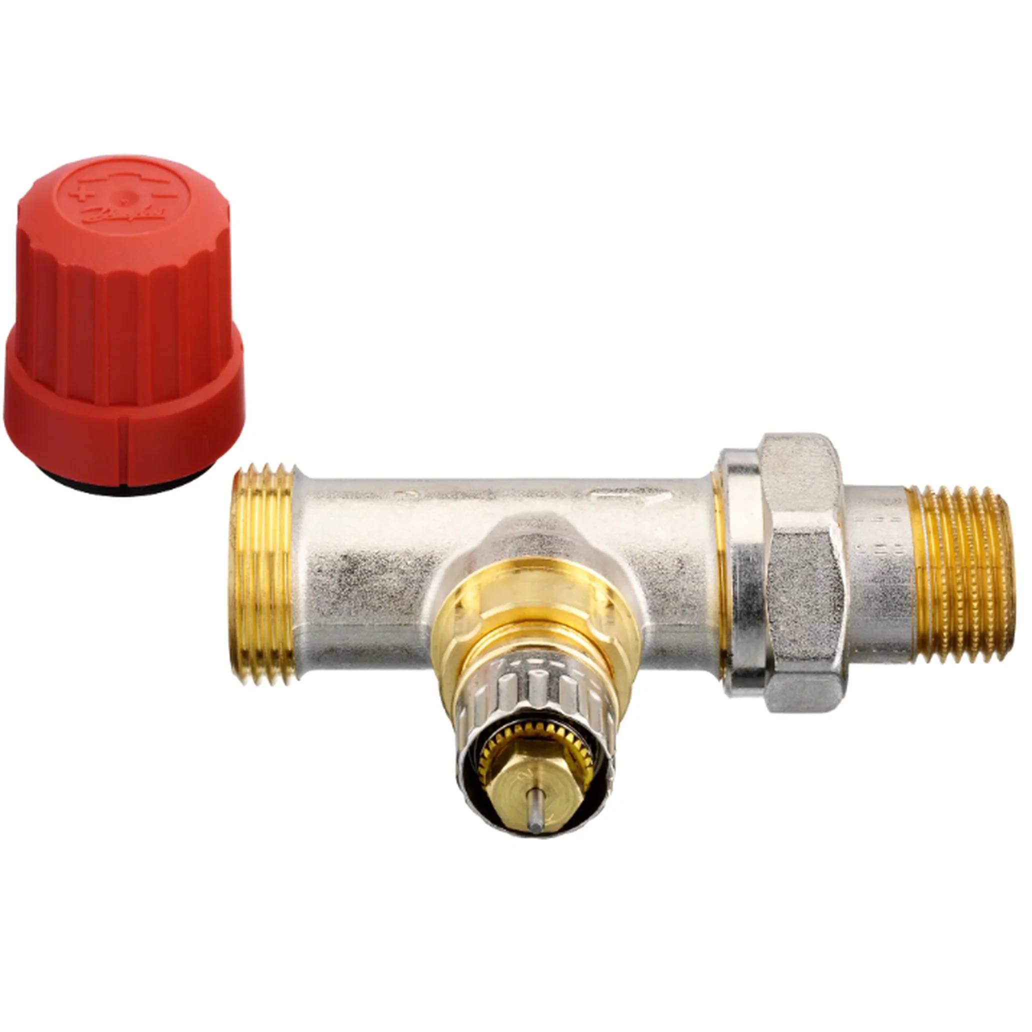 Danfoss Ventilgehäuse RA-N 15 G 3/4 AG, Durchgang, matt vernickelt, 1 Stk.
