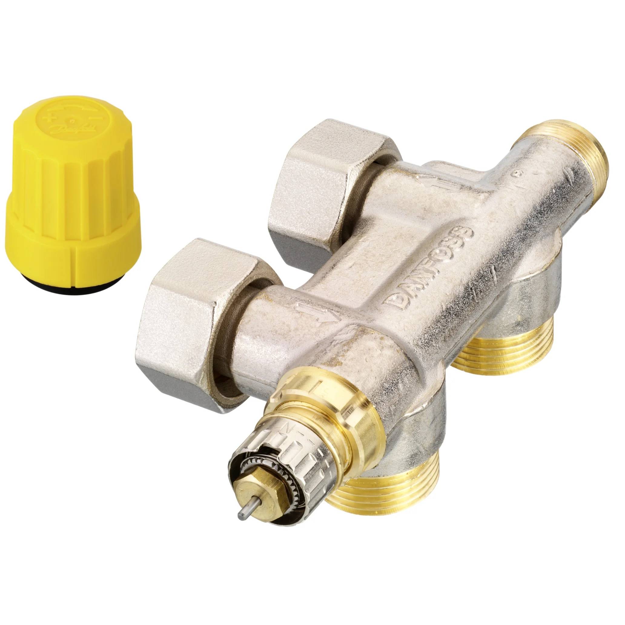 Danfoss Anschlussarmatur VHS-UR Heizkörper R 1/2, Eck, vernickelt, 1 Stk.