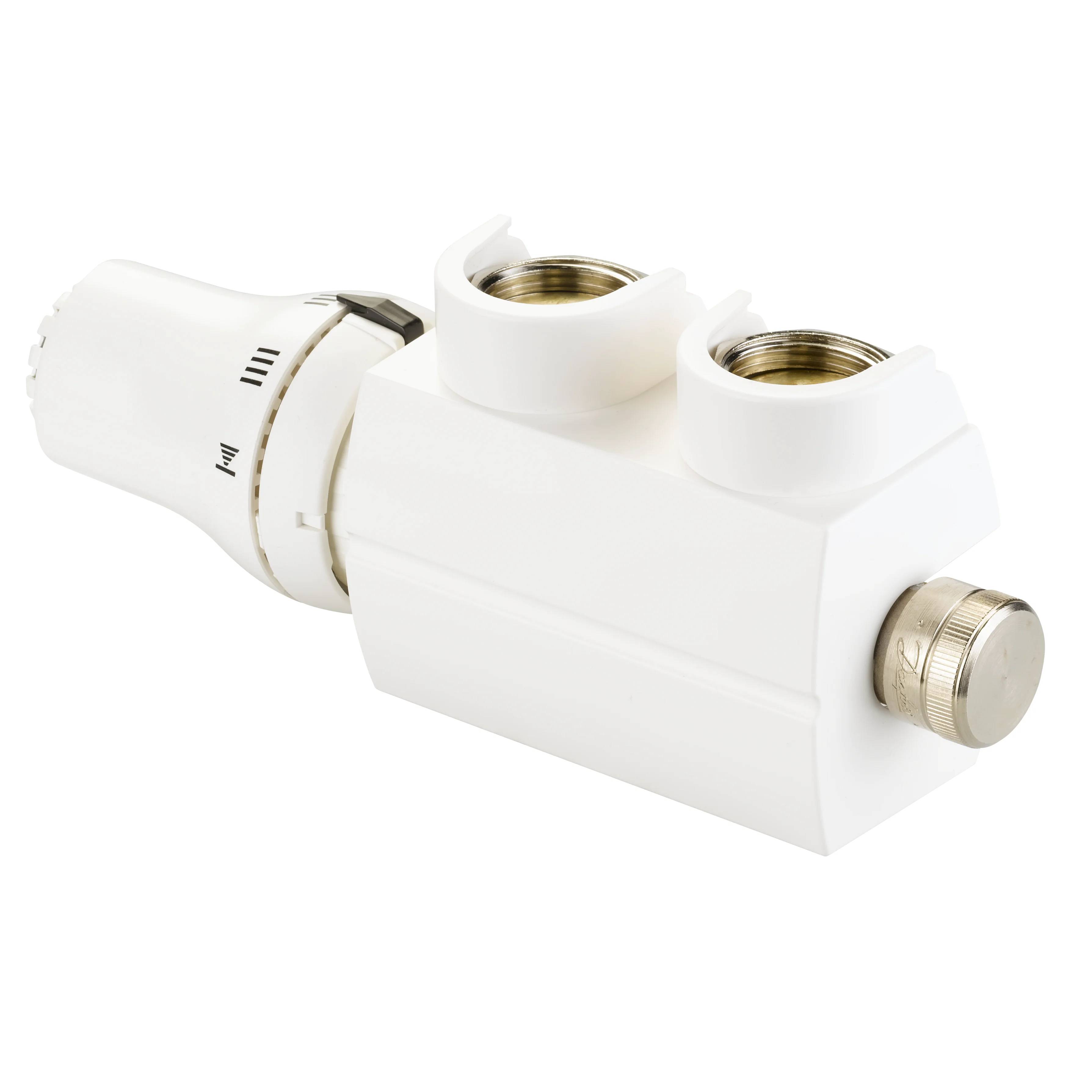 Danfoss VHS Ventilset RAL 9016 Heizkörper R 1/2, Eck, 1 Stk.
