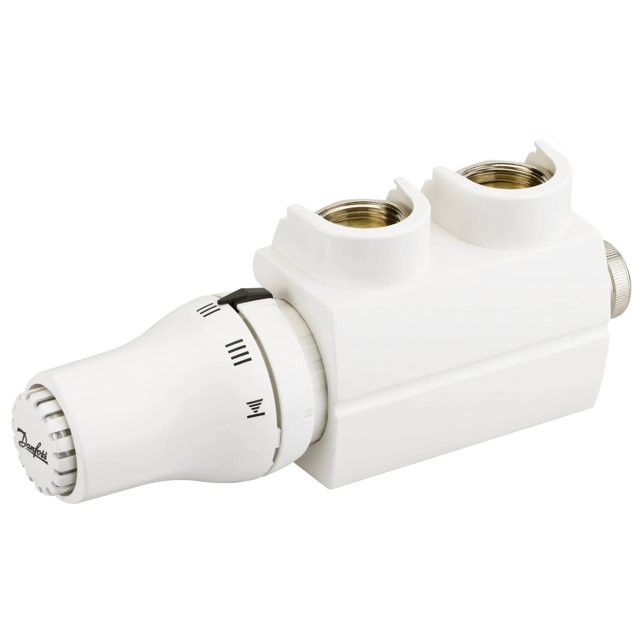 Danfoss VHS Ventilset RAL 9016 Heizkörper R 1/2, Eck, 1 Stk.