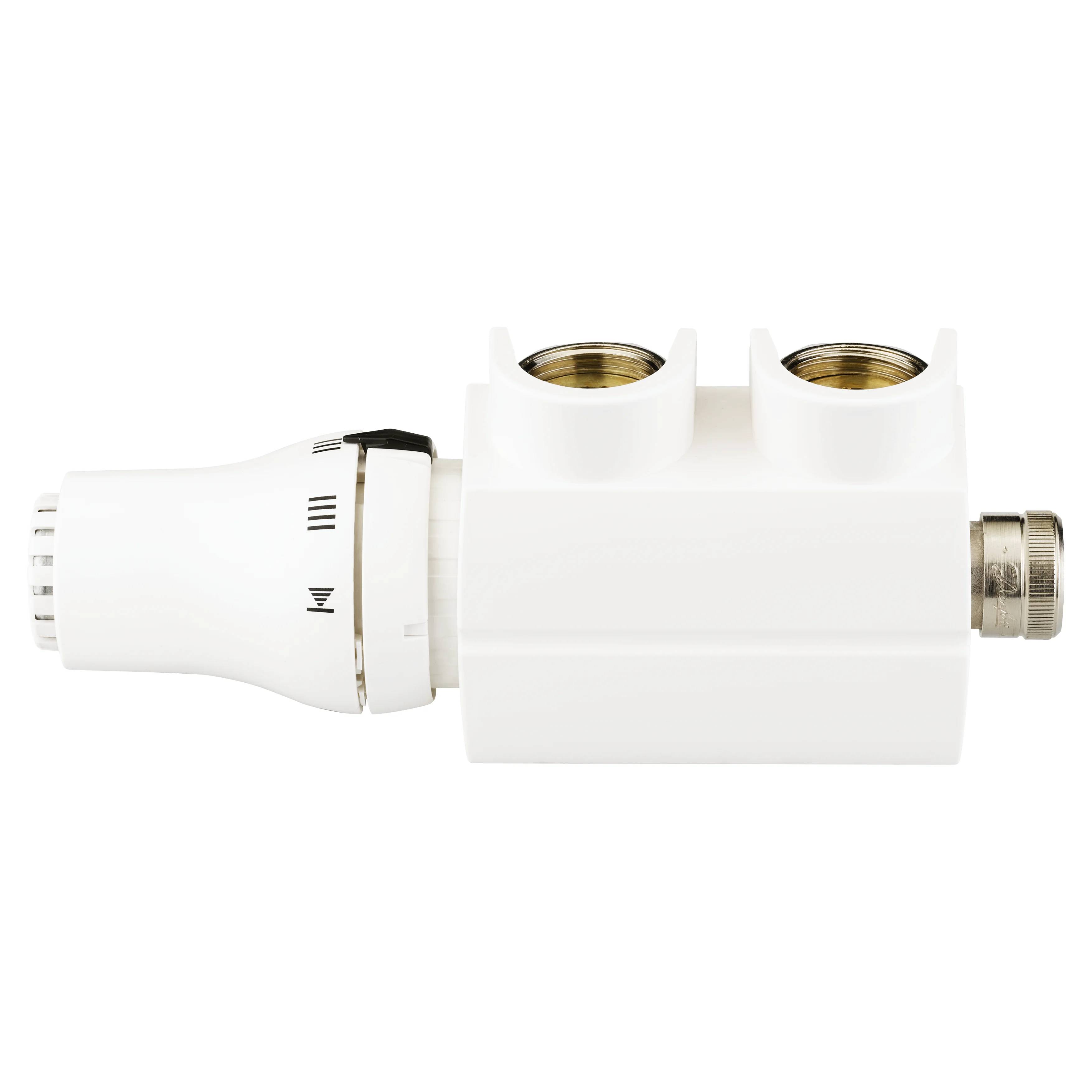 Danfoss VHS Ventilset RAL 9016 Heizkörper R 1/2, Eck, 1 Stk.