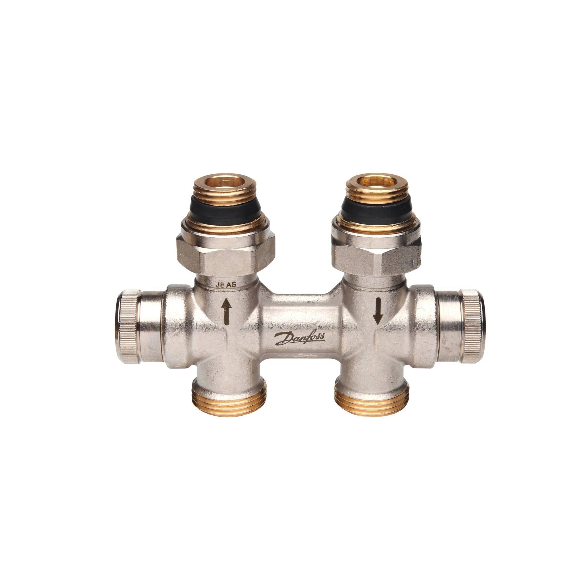 Danfoss dynamischer Hahnblock RLV-KDV für Ventil-HK R 1/2 Zoll, Durchgang, 1 Stk.