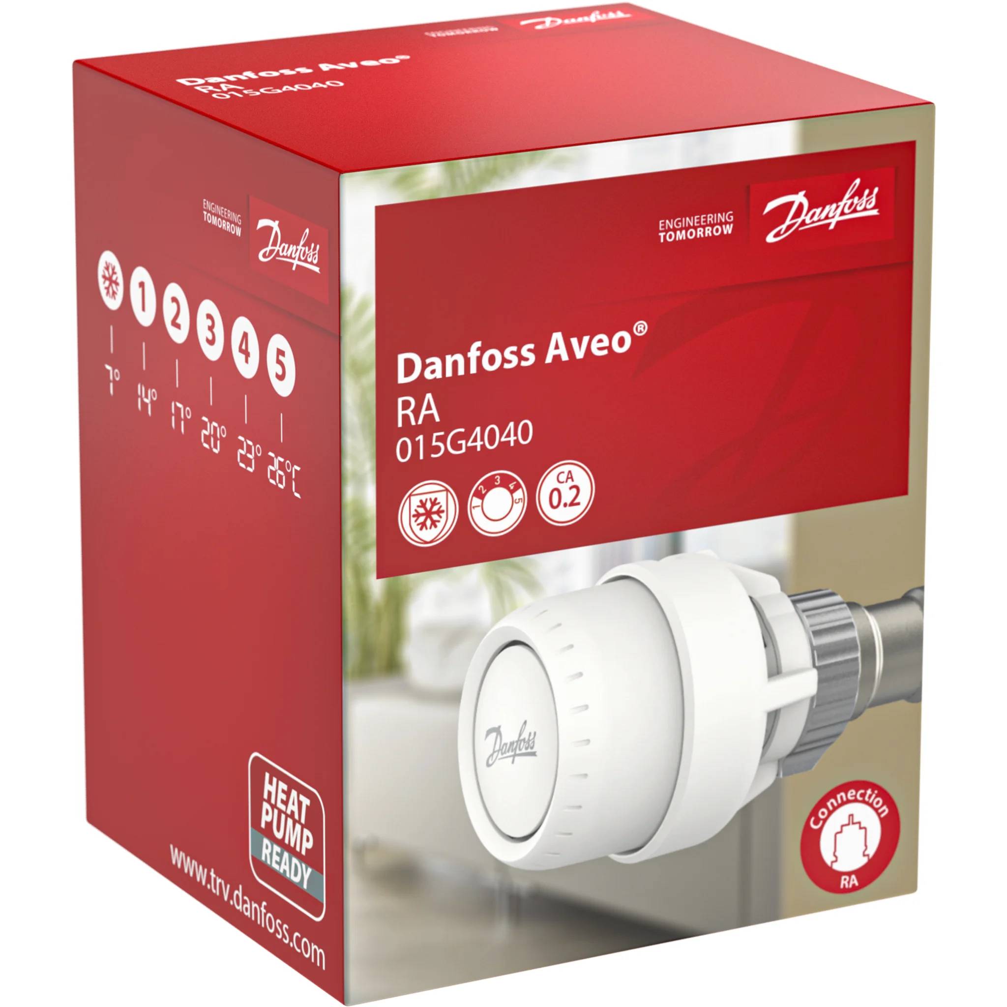 Danfoss Thermostatkopf Aveo gasgefüllt, EF, Behördenmodell, 1 Stk.