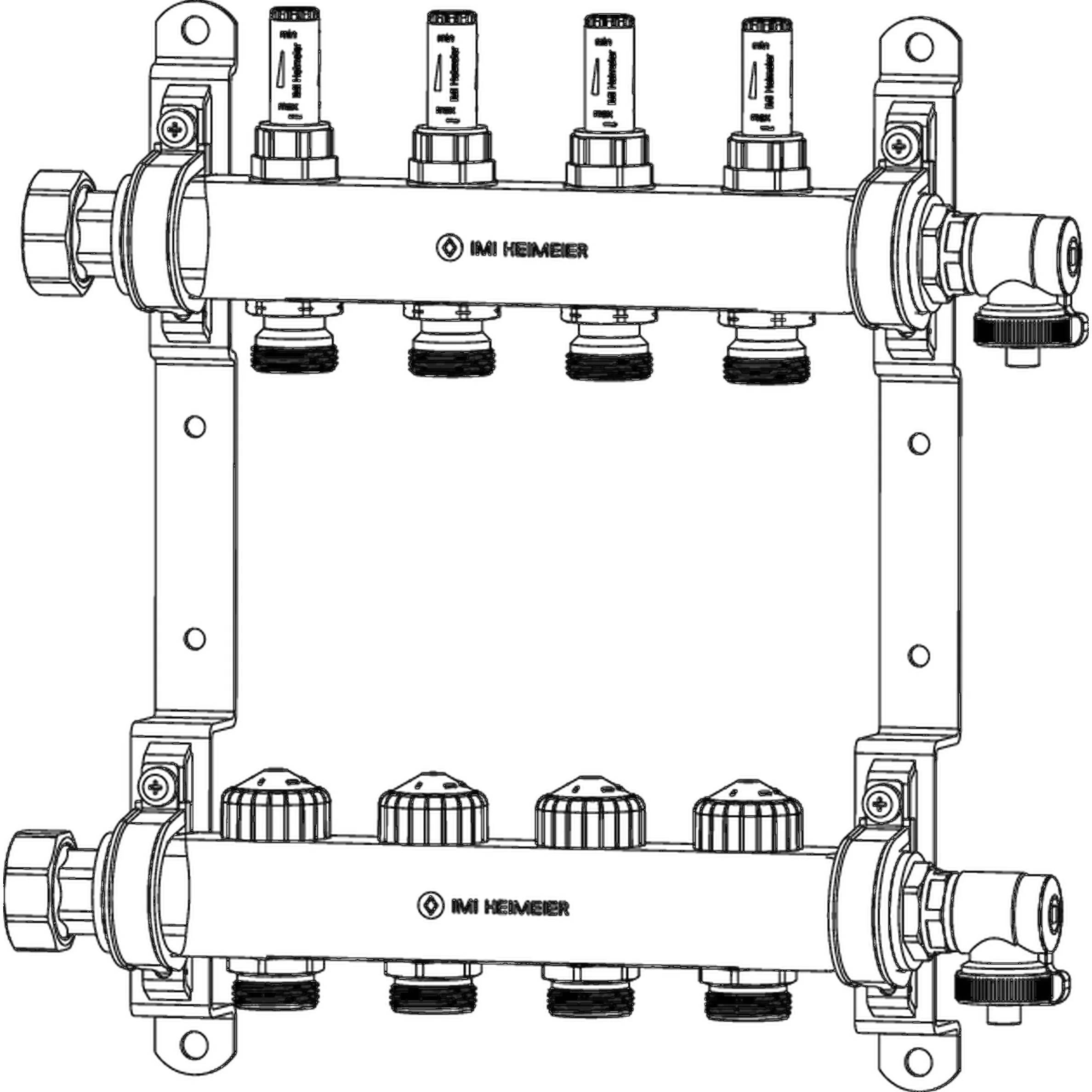 IMI Heimeier Eclipse Verteiler 4-fach, 1 Stk.