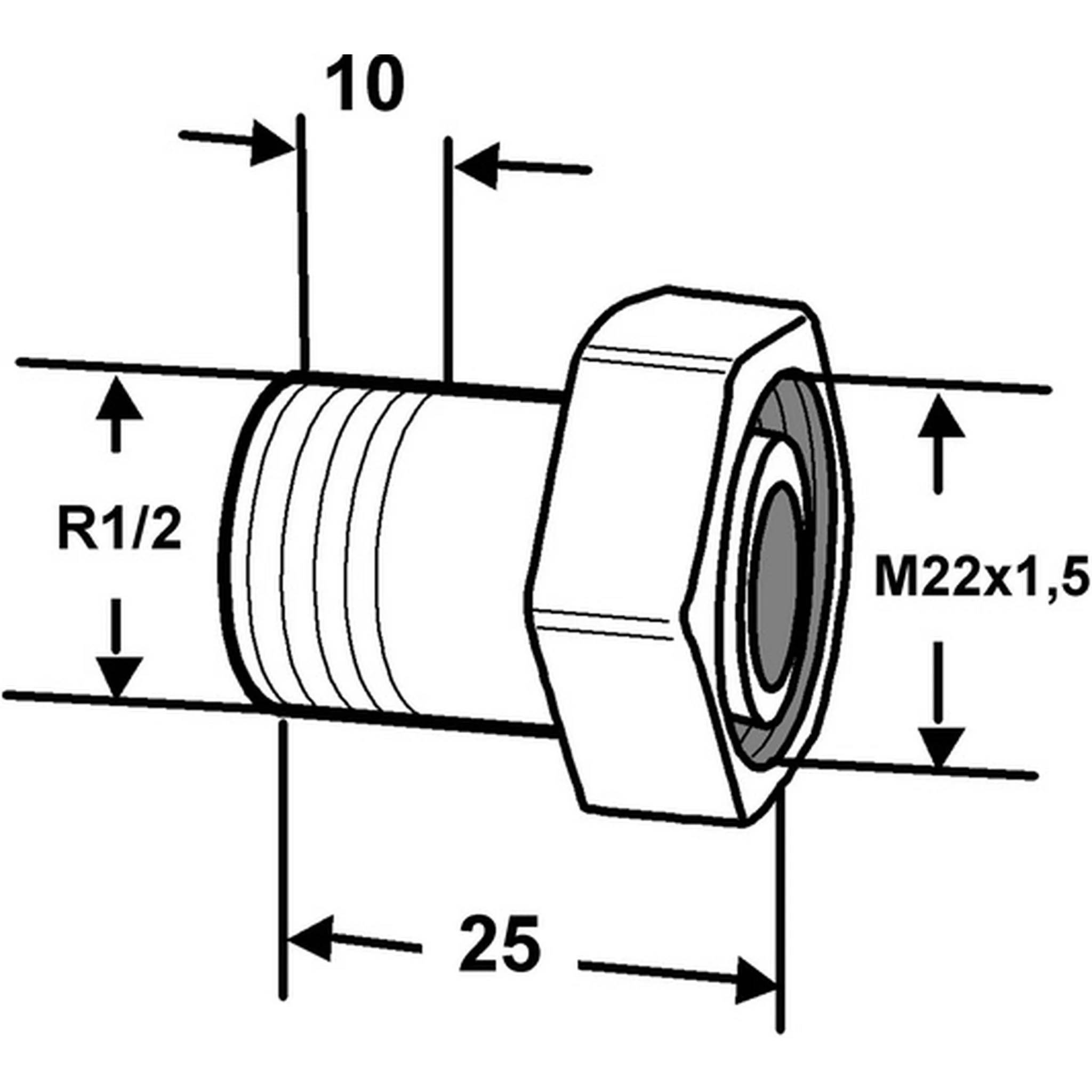 IMI Heimeier Heizkörperanschluss Renovett 1/2 ZollxM22 Nr.50701516, 1 Stk.