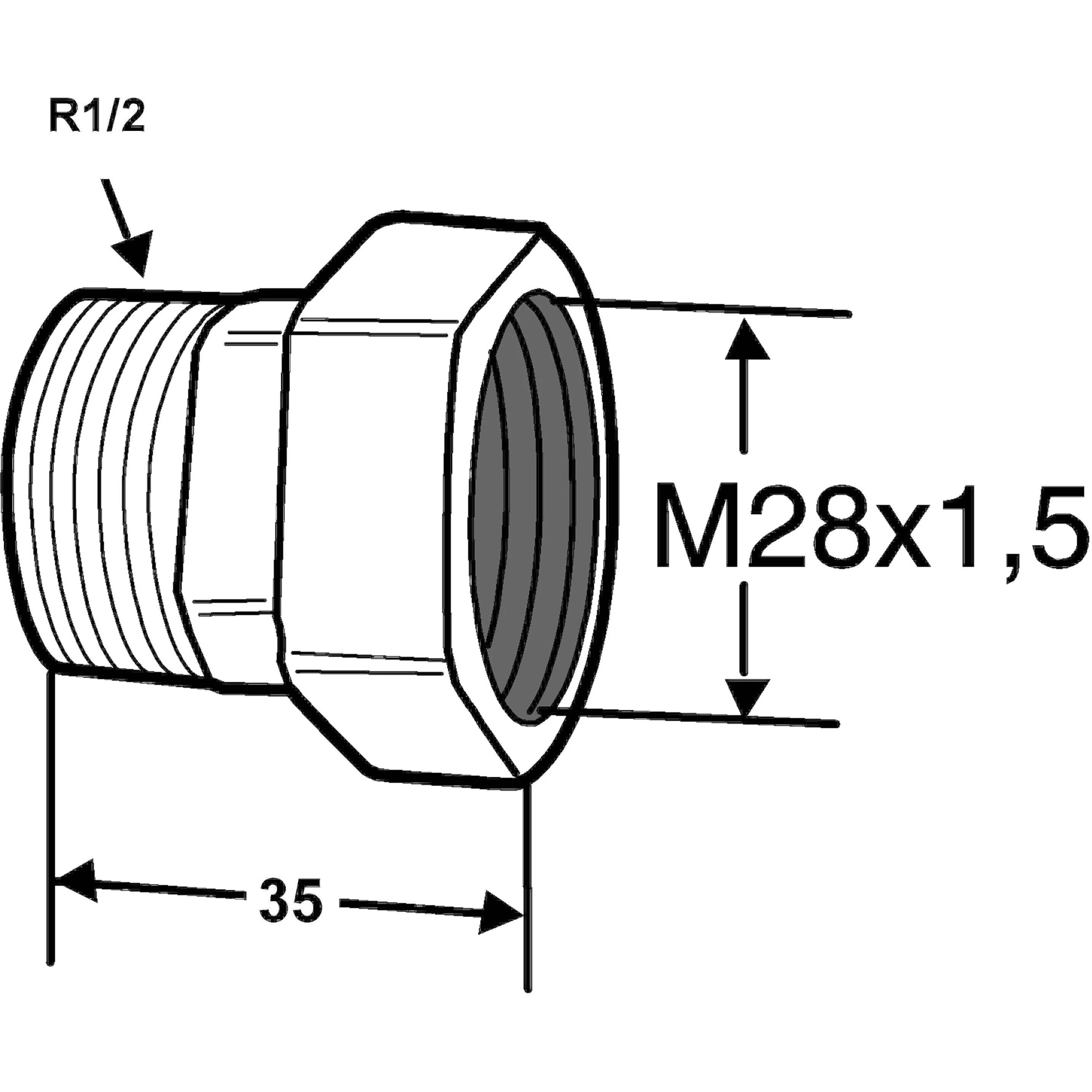IMI Heimeier Renovett Heizkörperanschl.1/2 ZollxM28 Nr.50721115, 1 Stk.