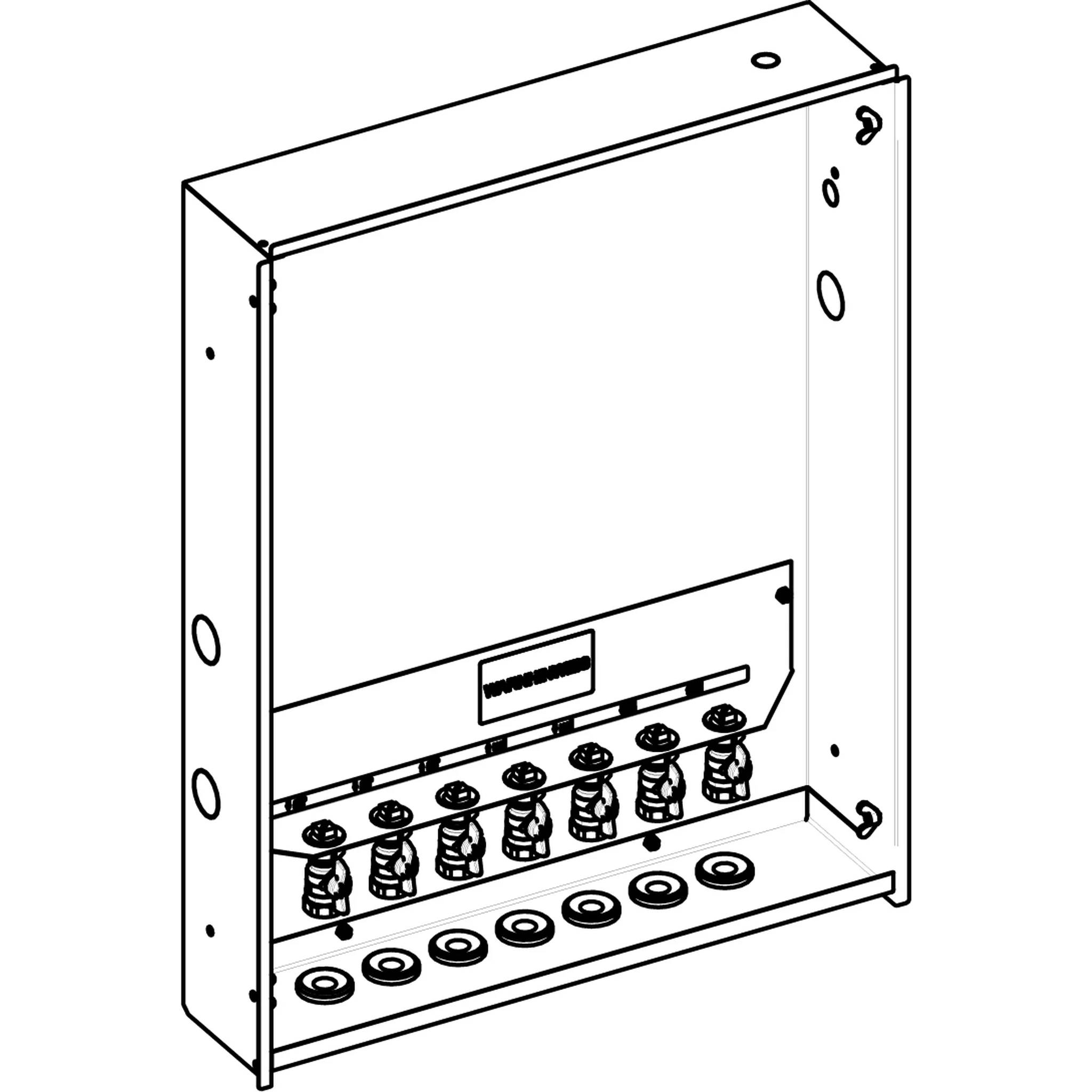 IMI Heimeier Comfort Unterputzschrank mit Rahmen und Tür, 7 Kugelhähnen, 1 Stk.