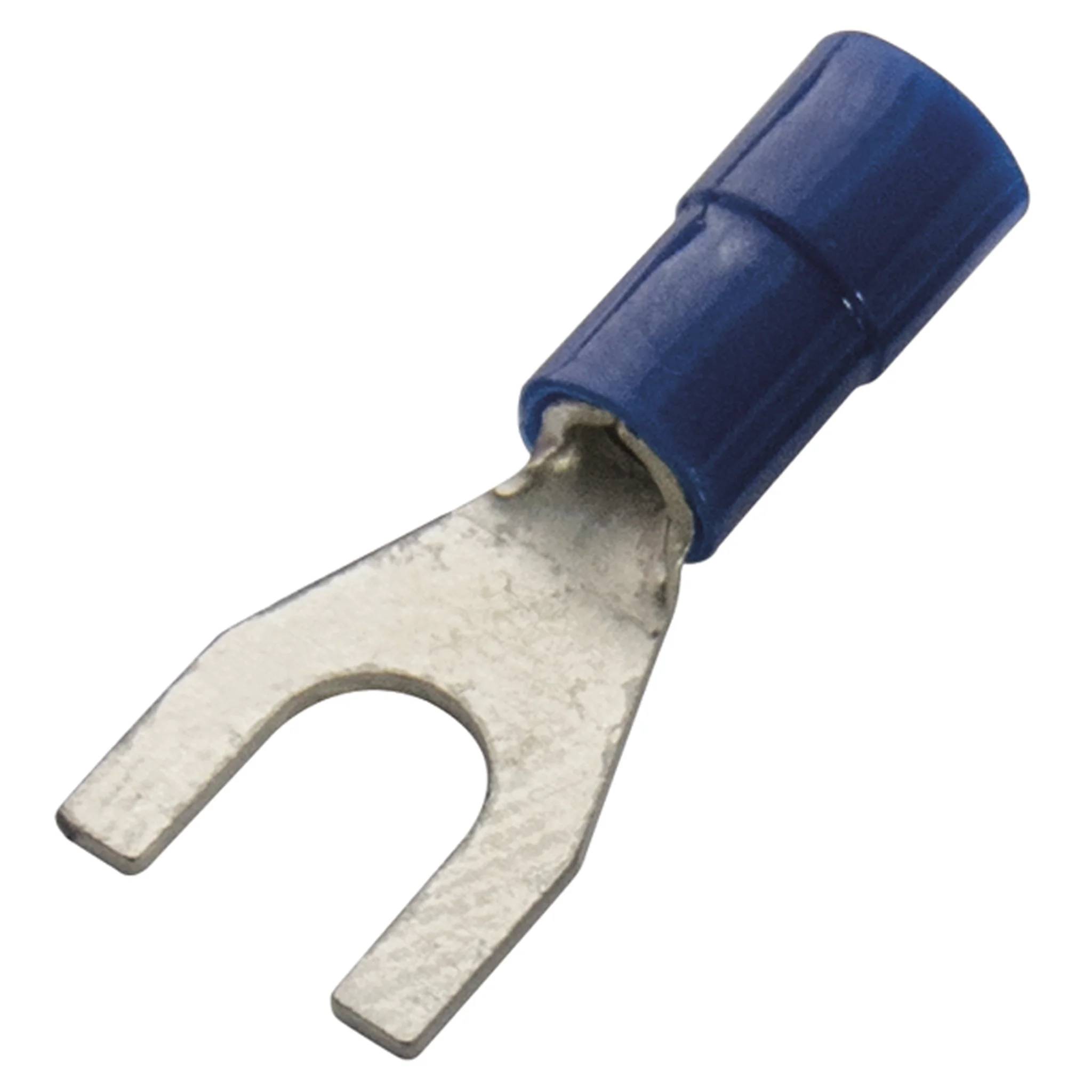 Haupa Gabelkabelschuh blau isoliert 1,5 - 2,5mm² / M6, 100 Stk.