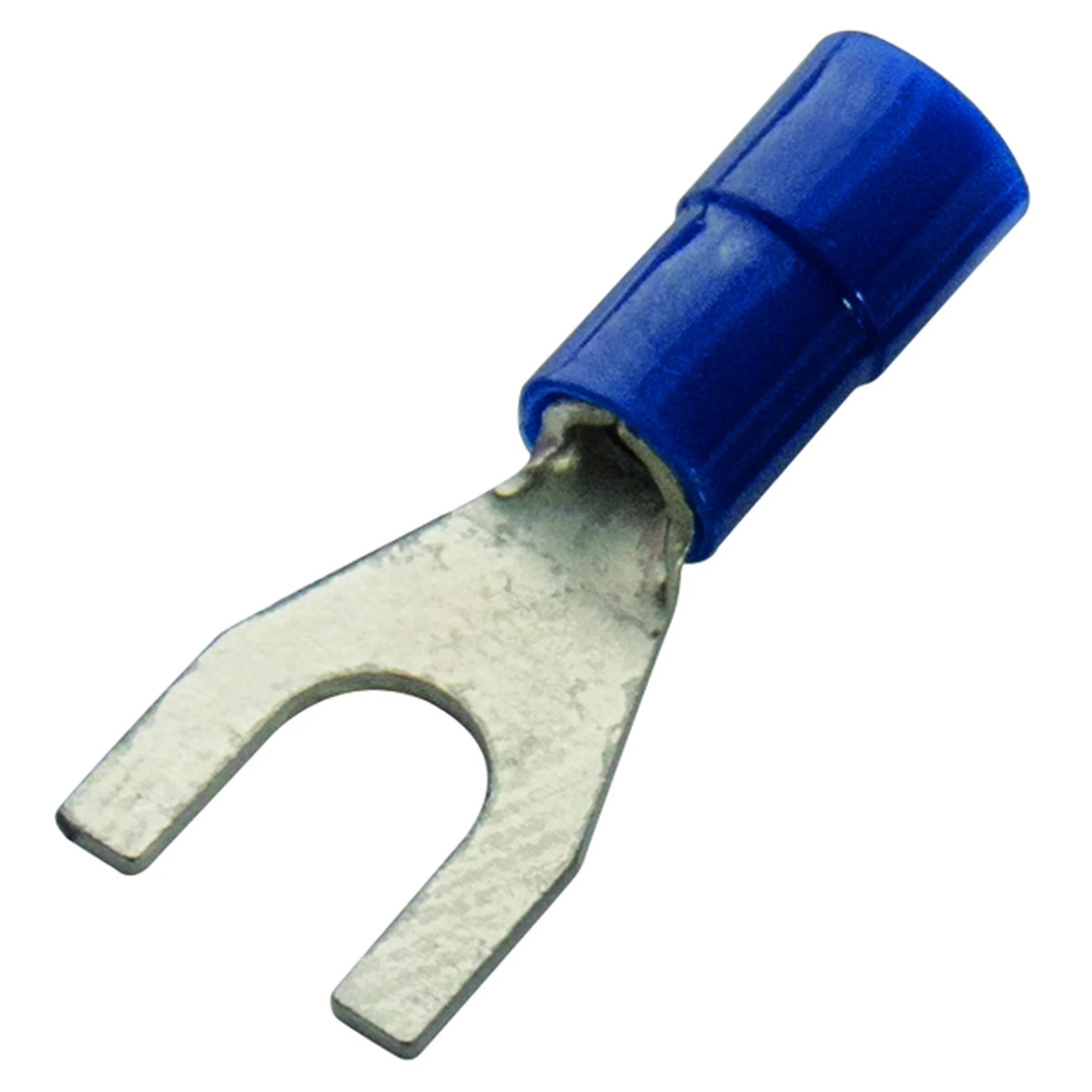 Haupa Gabelkabelschuh blau isoliert 1,5 - 2,5mm² / M5, 100 Stk.