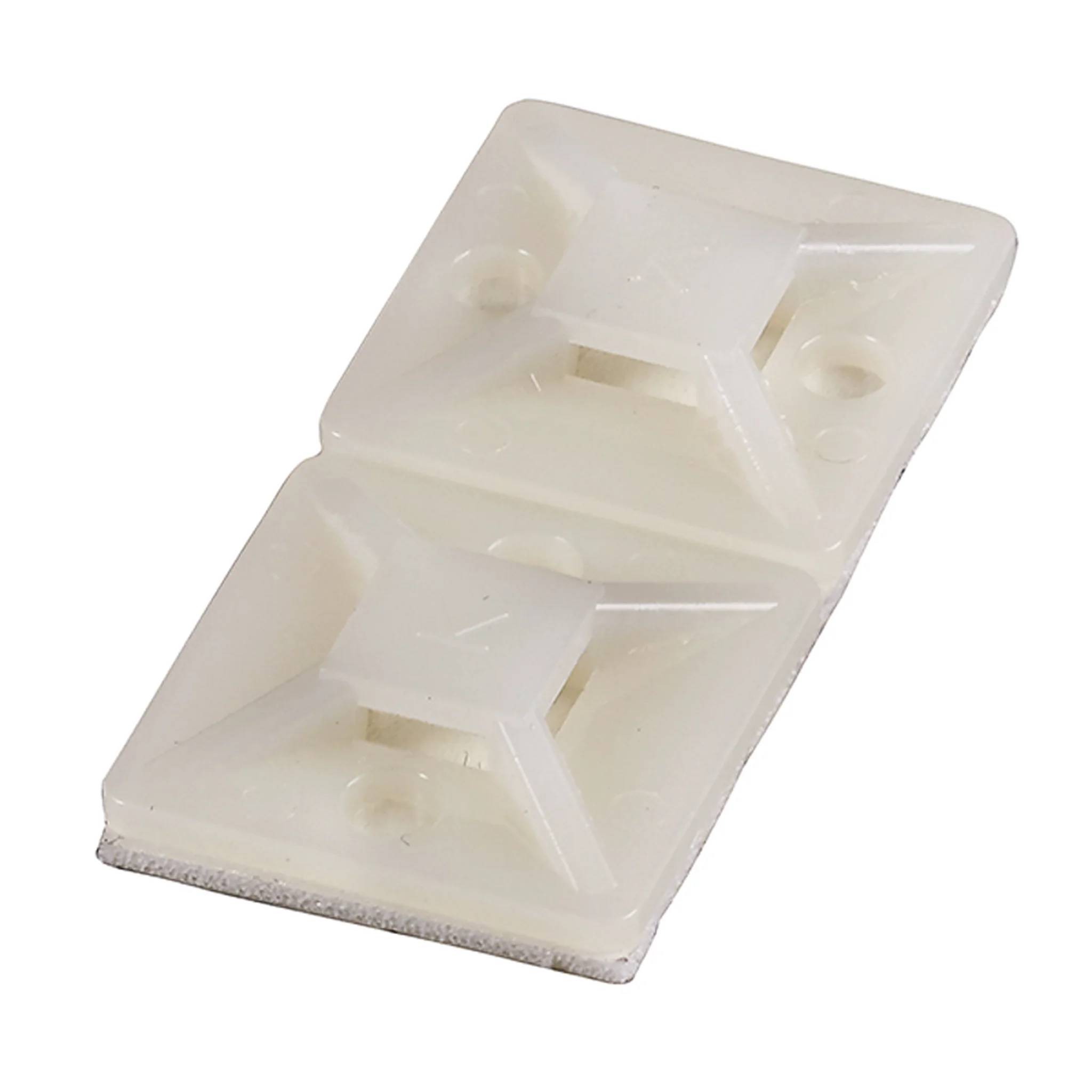 Haupa Klebesockel für Kabelbinder natur 19mm 3,6mm, Packung mit 100 Stk.