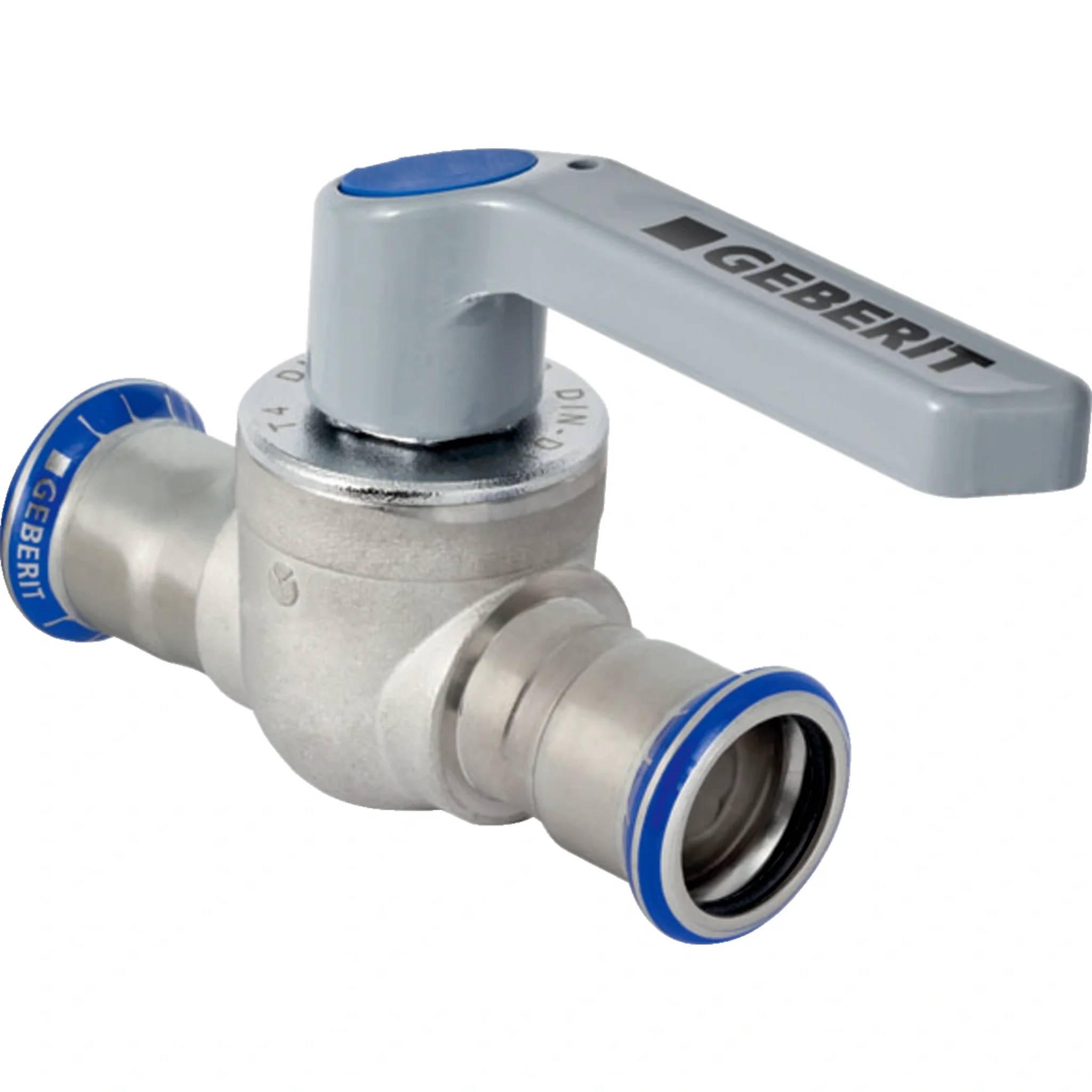 Geberit GE Mapress Kugelhahn, mit Hebel, Edelstahl, d28mm, 1 Stk.