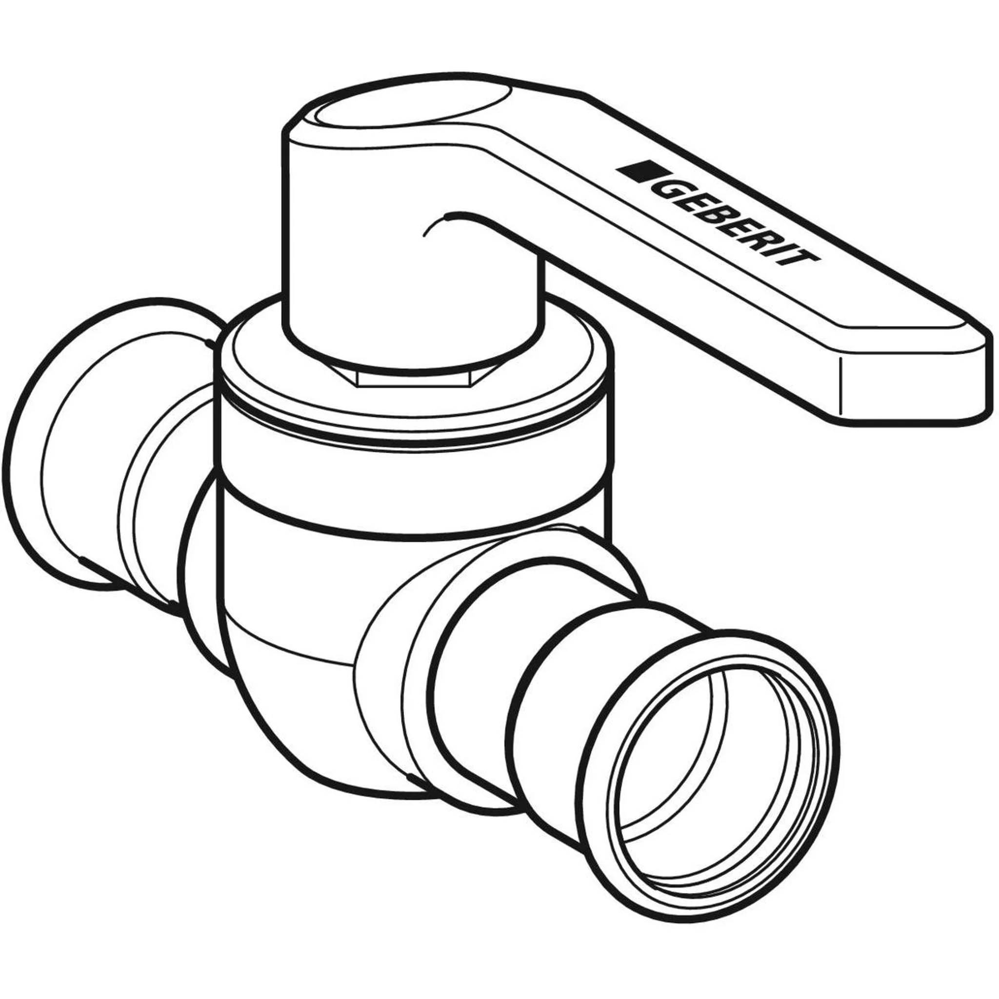 Geberit GE Mapress Kugelhahn mit Hebel, Edelstahl, d22mm, 1 Stk.