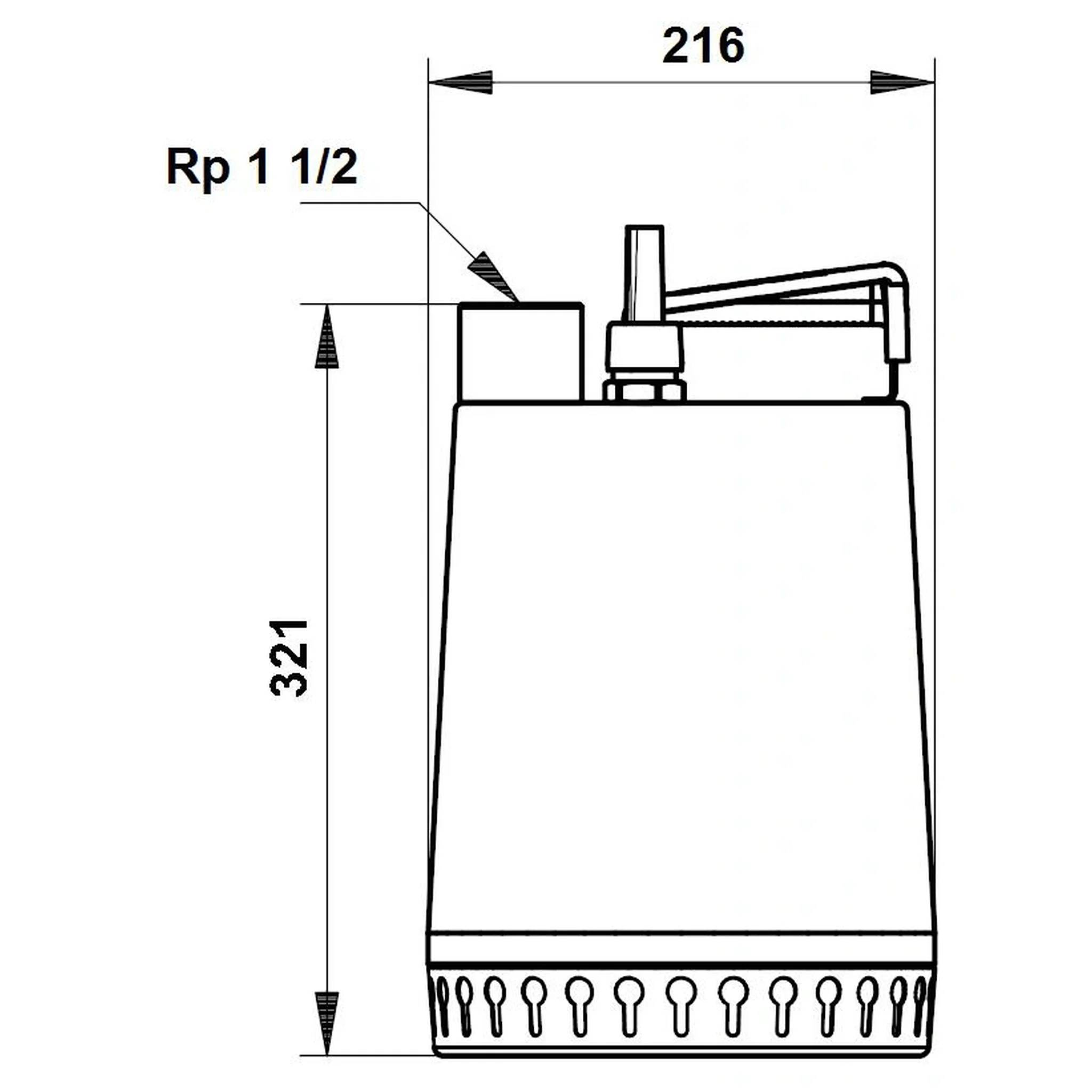 Grundfos Schmutzwasserpumpe, Unilift AP12.40.04.A1, 1x230V, 0,4kW, 10m Kabel, 1 Stk.