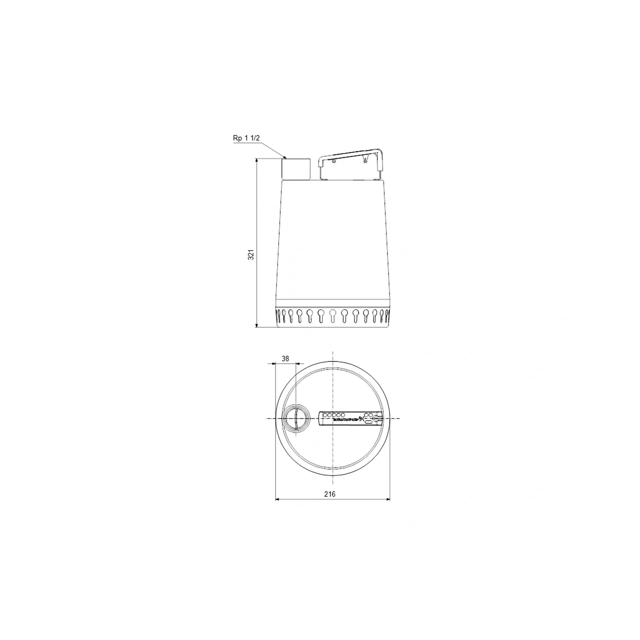 Grundfos Schmutzwasserpumpe, Unilift AP12.40.04.A1, 1x230V, 0,4kW, 10m Kabel, 1 Stk.