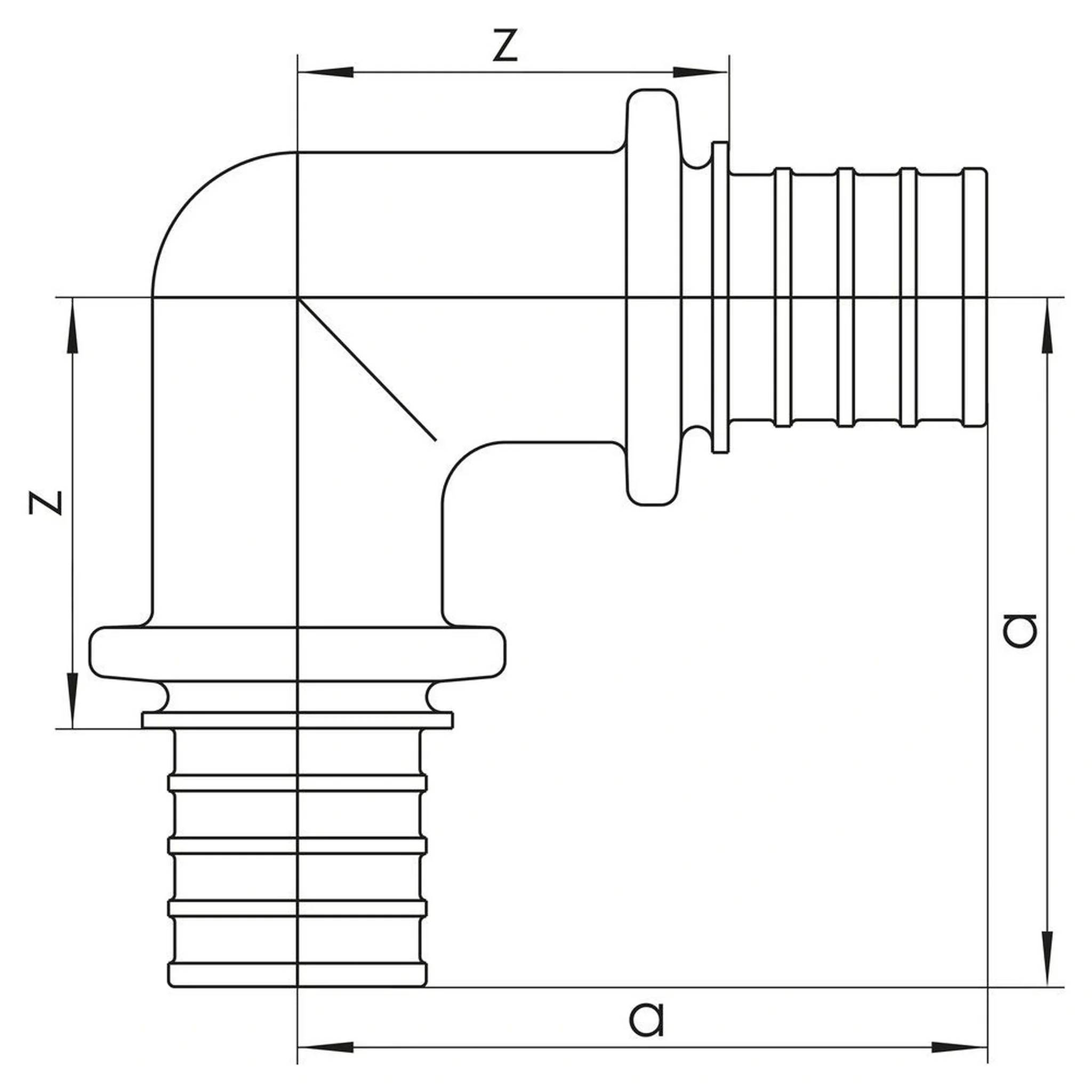 REHAU Winkel 32 x 2,9, 32 x 2,9, 90 Grad, 1 Stk.