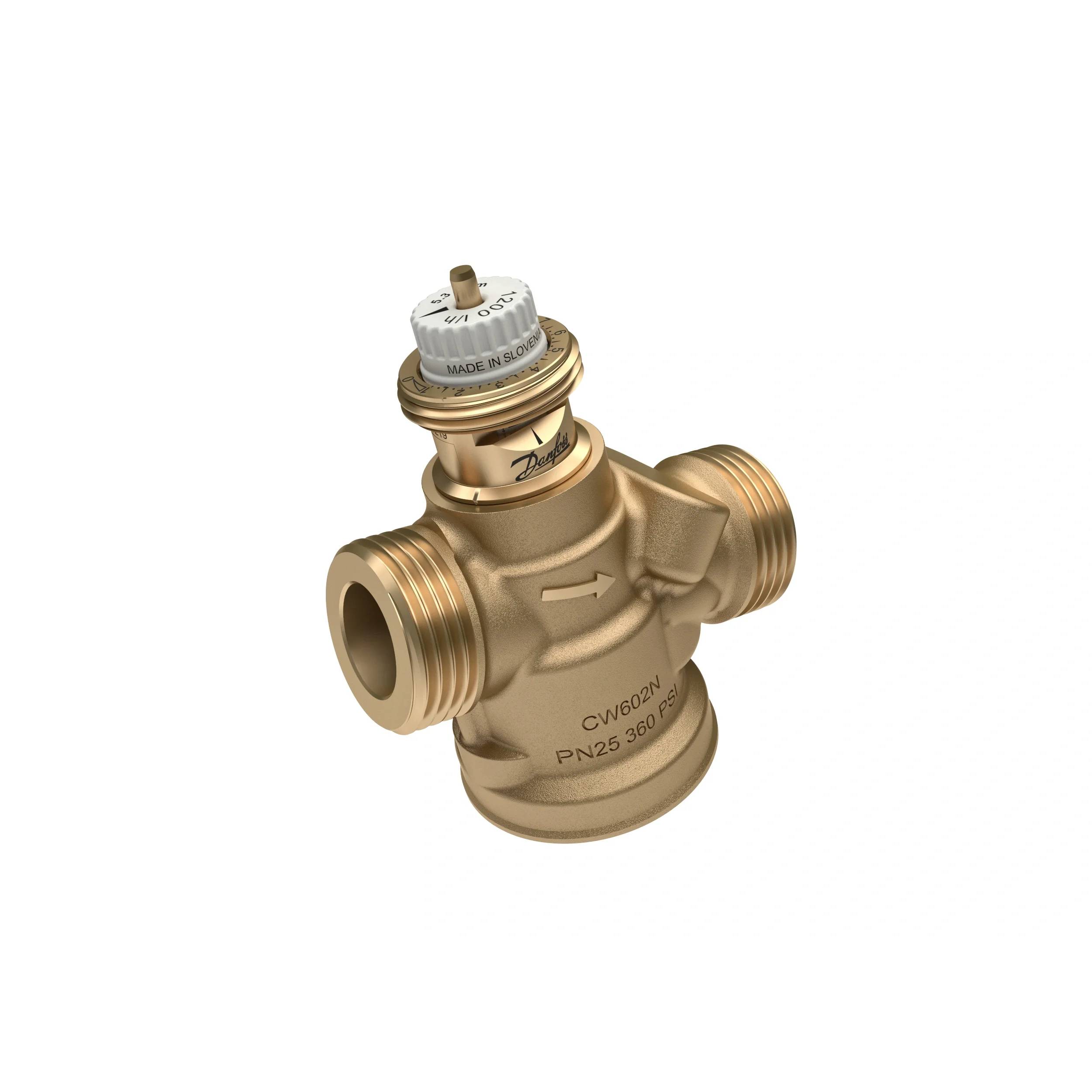 Danfoss druckunabh. Regelventil, ABQM 4,0, DN15, 65-650 l/h, oh. Messnip., 3/4"AG, 1 Stk.