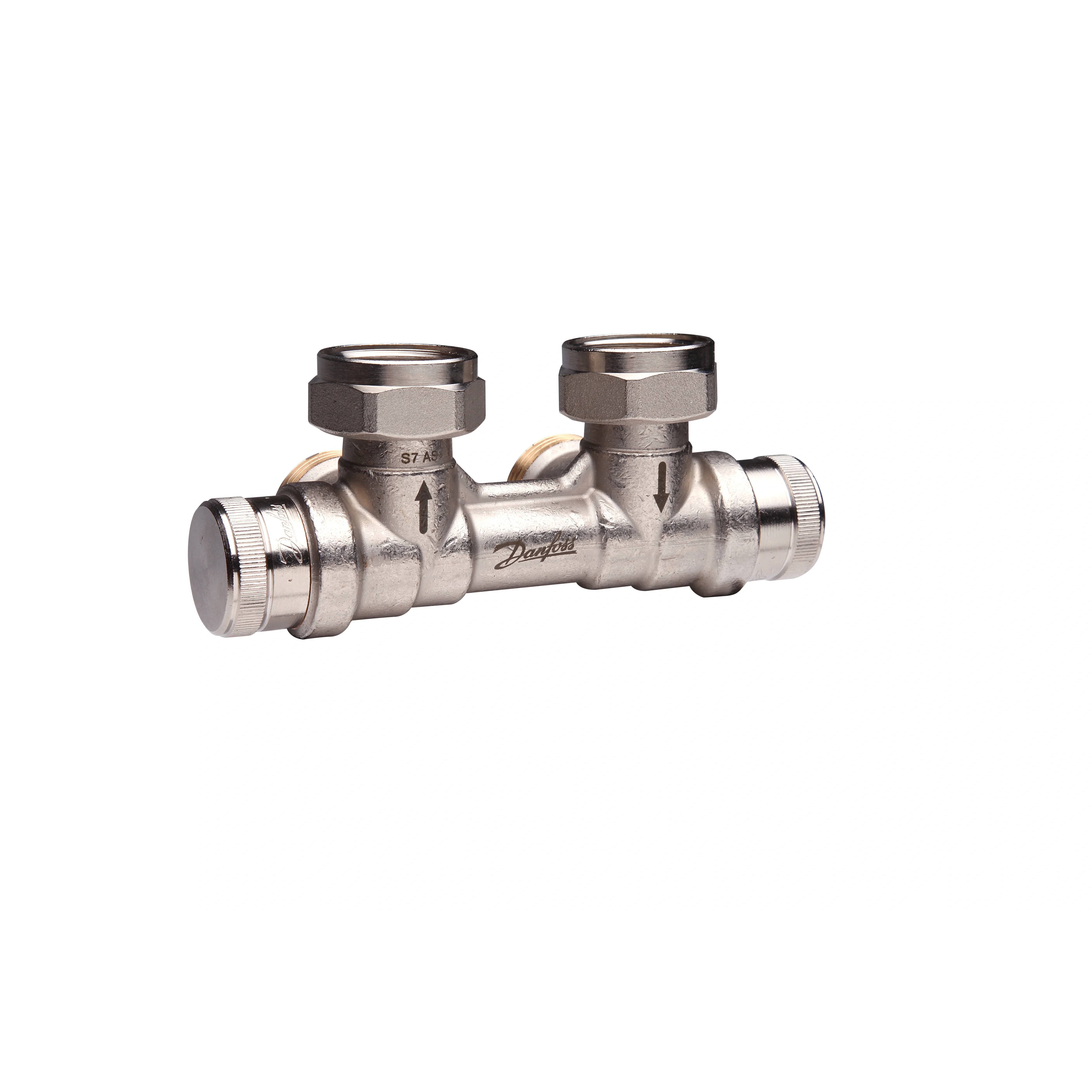 Danfoss dynamischer Hahnblock, RLV-KDV, Ventil-HK, R 1/2", Eck, VL links, 1 Stk.