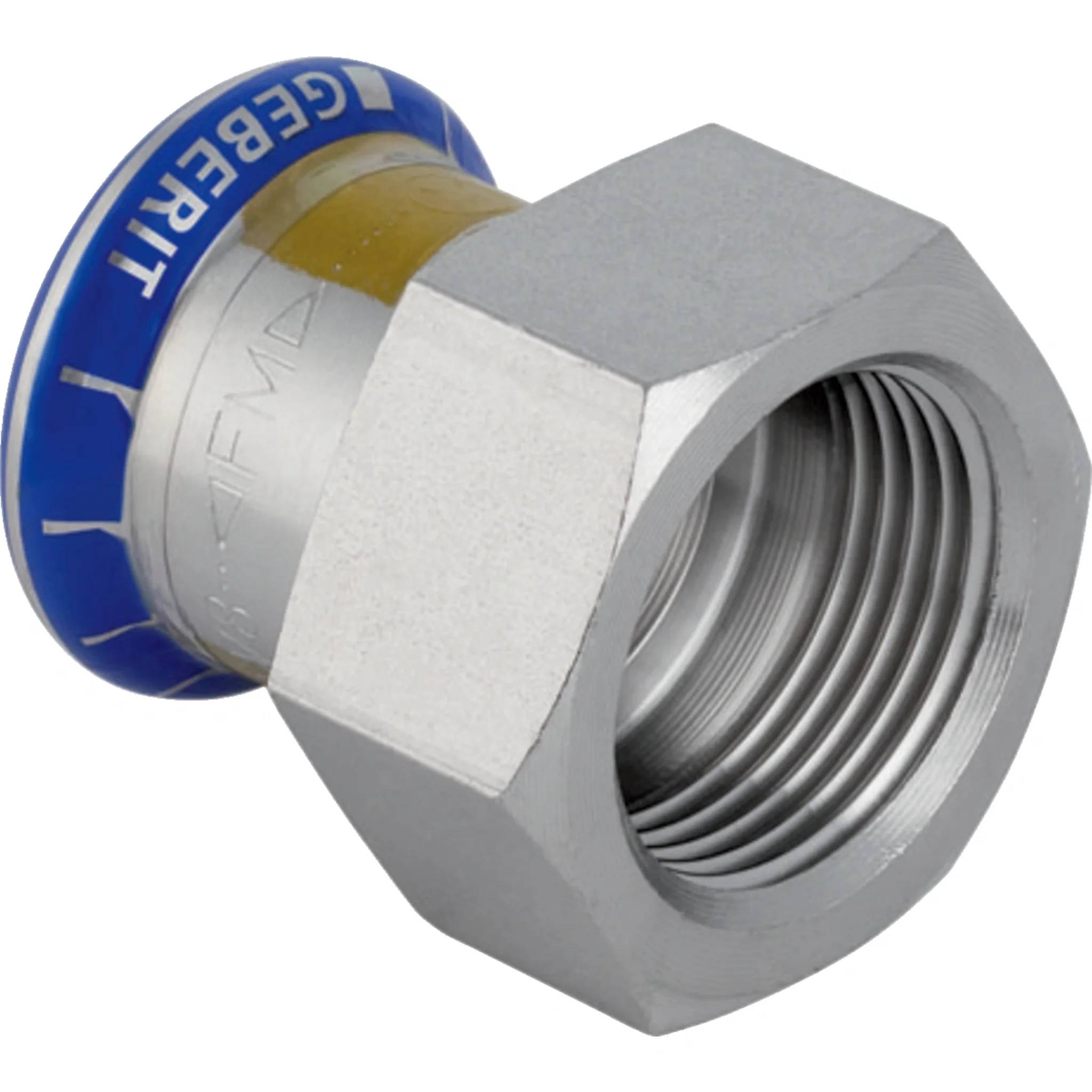 Geberit Mapress, Edelstahl, Gas, Uebergang, d54mm x Rp2, 1 Stk.