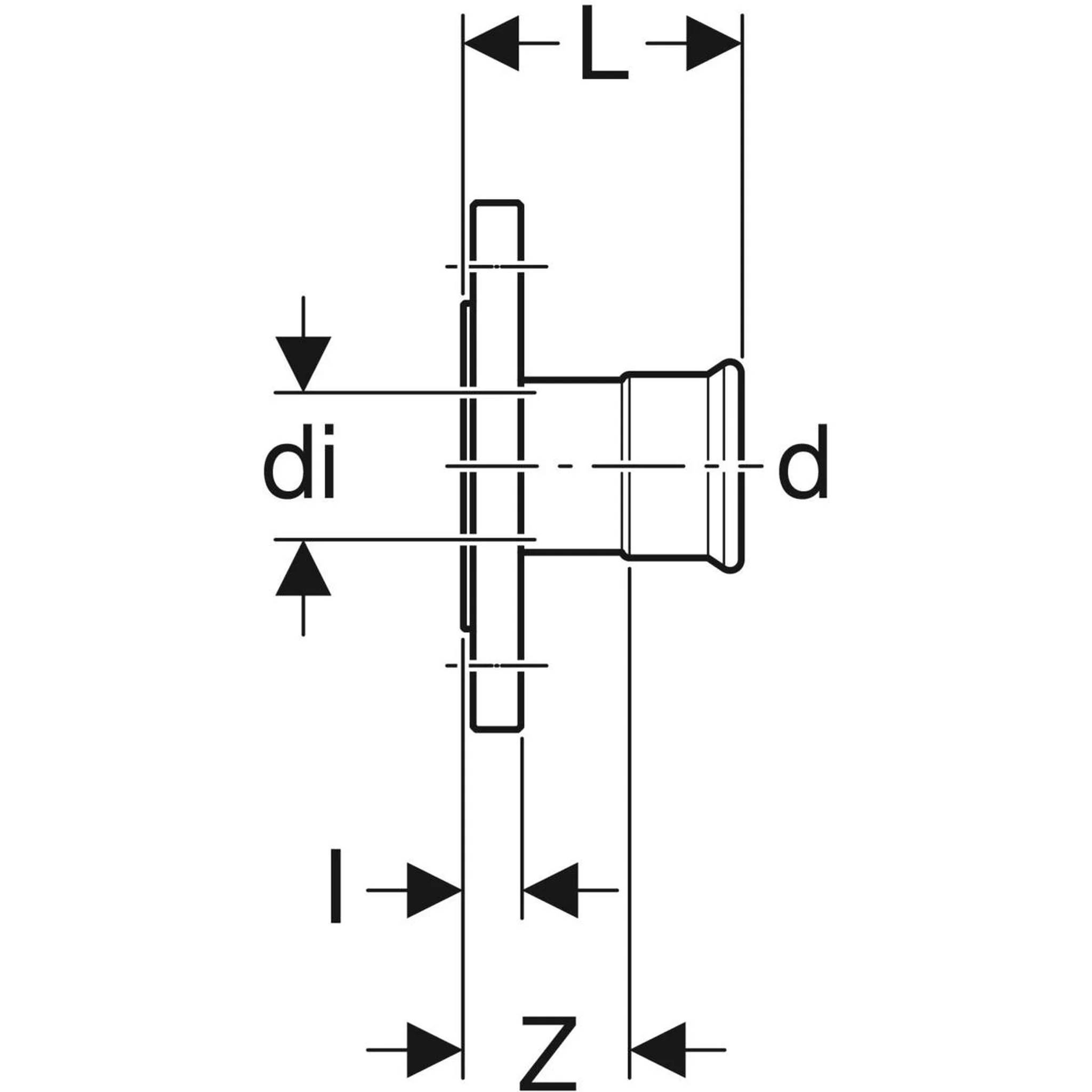 Geberit GE Mapress ES, Gas Flansch, PN10/20, mit Pressmuffe, d54mm, 1 Stk.