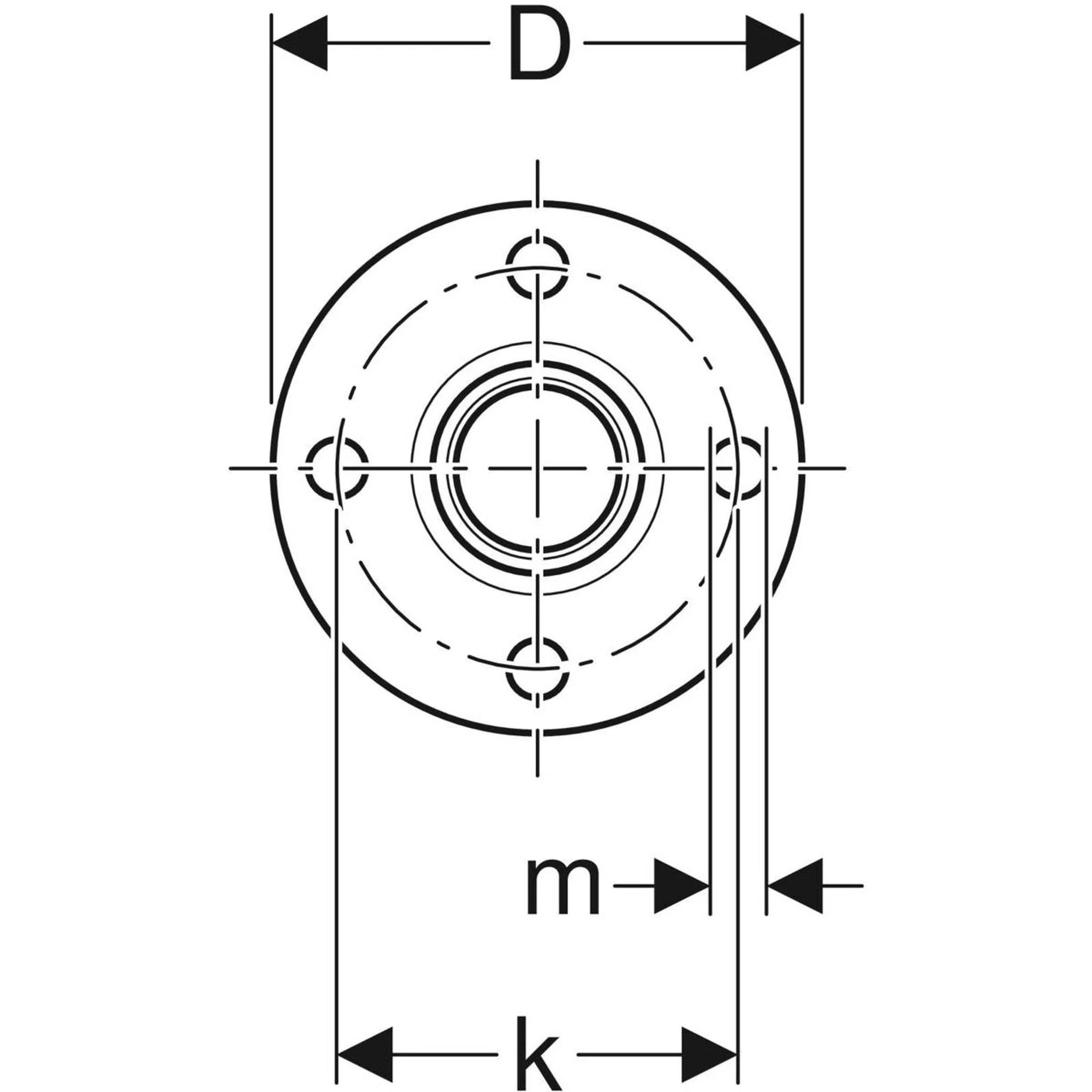 Geberit GE Mapress ES, Gas Flansch, PN10/20, mit Pressmuffe, d54mm, 1 Stk.