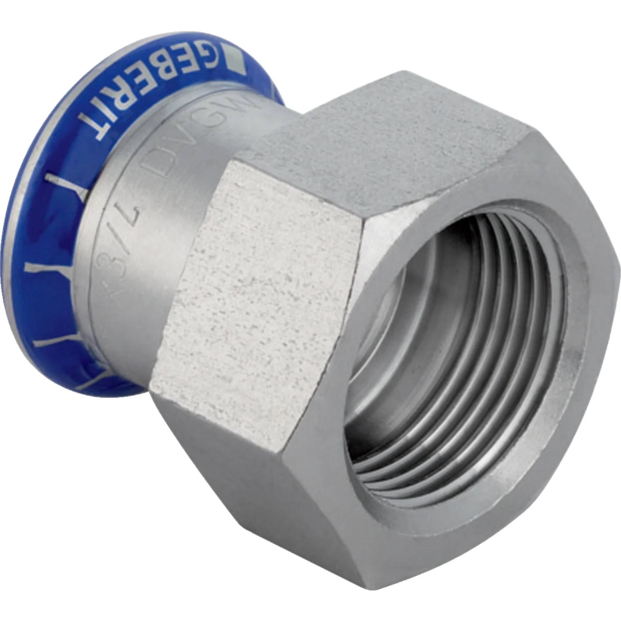 Geberit GE Mapress, Edelstahl, Uebergang, d15mm, Rp3/8, 1 Stk.