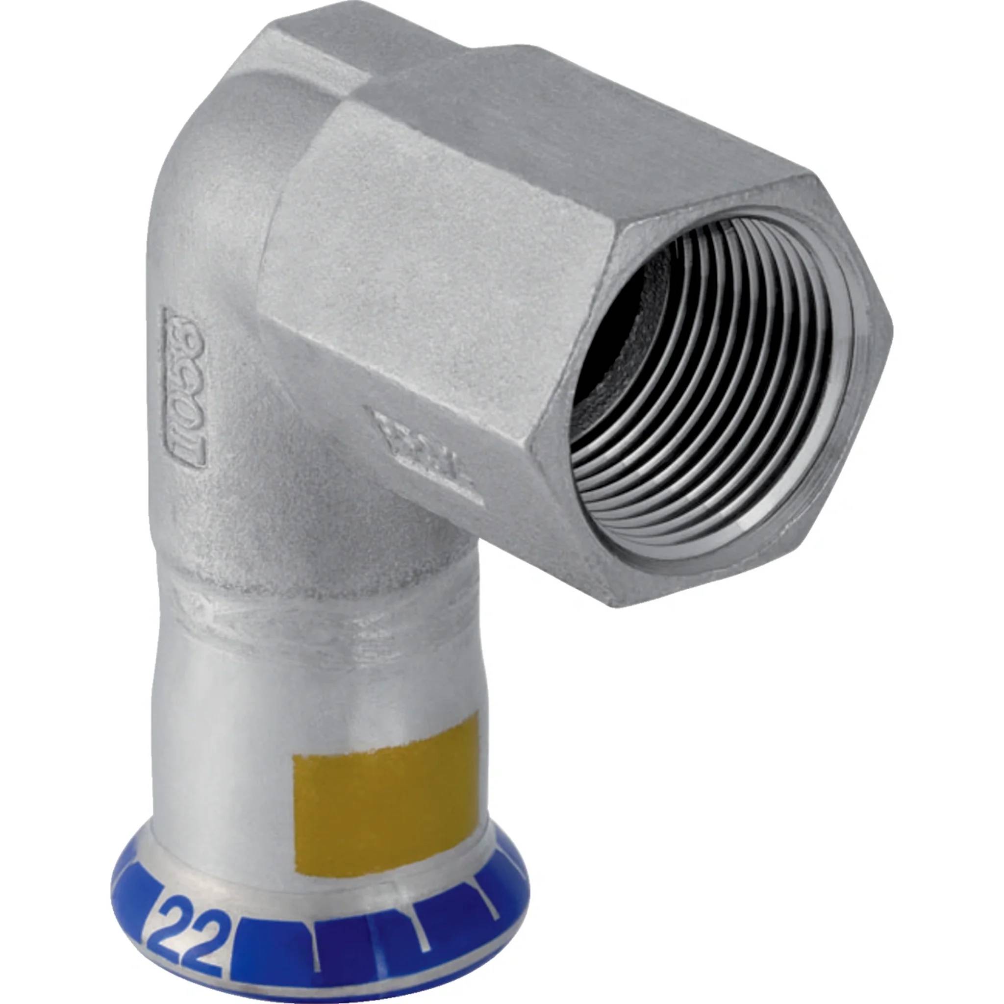 Geberit GE Mapress, Edelstahl, Gas, Übergangswinkel 90°, d28 x Rp1, 1 Stk.