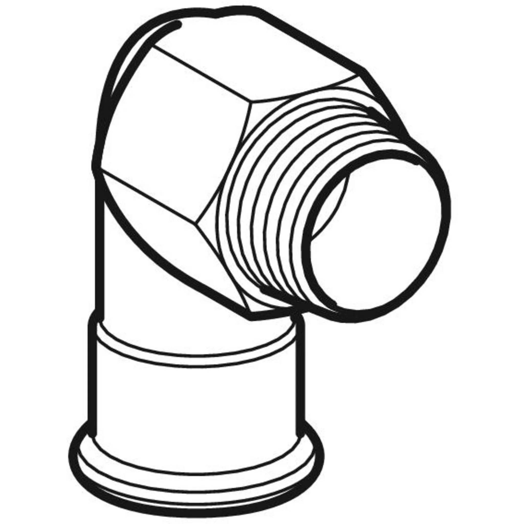 Geberit GE Mapress, Edelstahl, Gas, Uebergangswink., 90 Gr., d28mm, R3/4, 1 Stk.