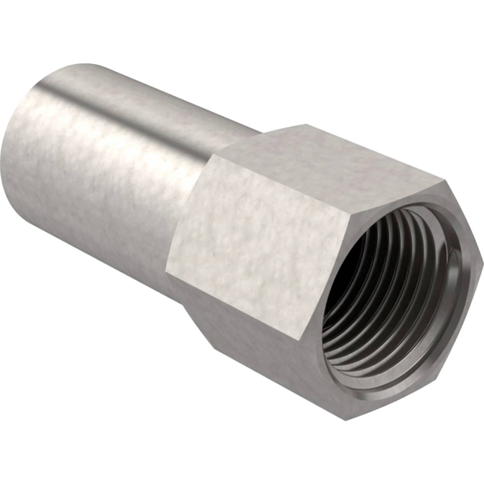 Geberit GE Mapress, Edelstahl, Uebergang mit Einschubende, d28mm x Rp1/2, L 6,6cm, 1 Stk.
