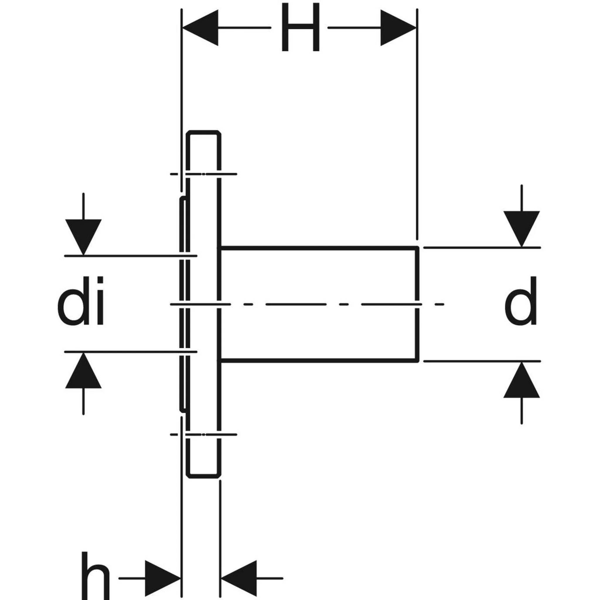 Geberit GE Mapress, Edelstahl, Flansch, PN10/16, Einschubende, d54mm, 1 Stk.