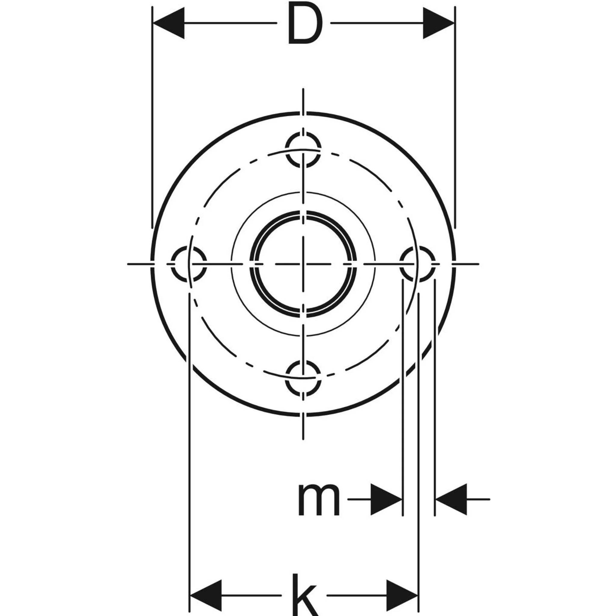 Geberit GE Mapress, Edelstahl, Flansch, PN10/16, Einschubende, d54mm, 1 Stk.