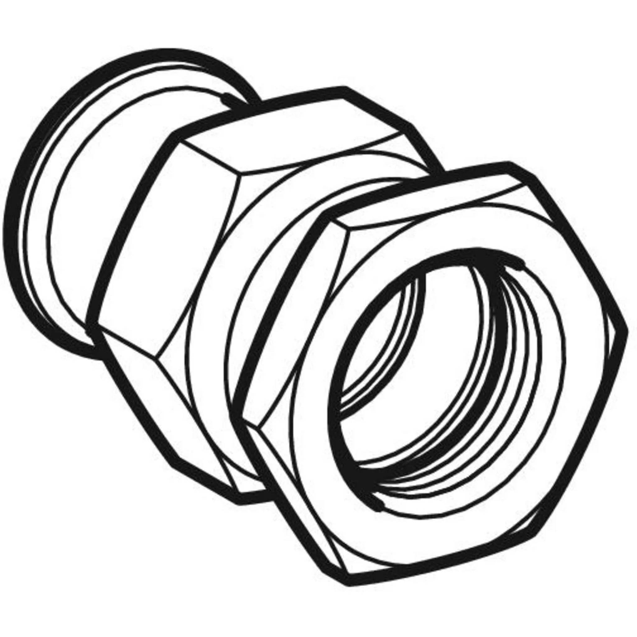 Geberit GE Mapress ES, Uebergangsverschraubung mit UeWM, Edelstahl, d54mm x Rp2, 1 Stk.