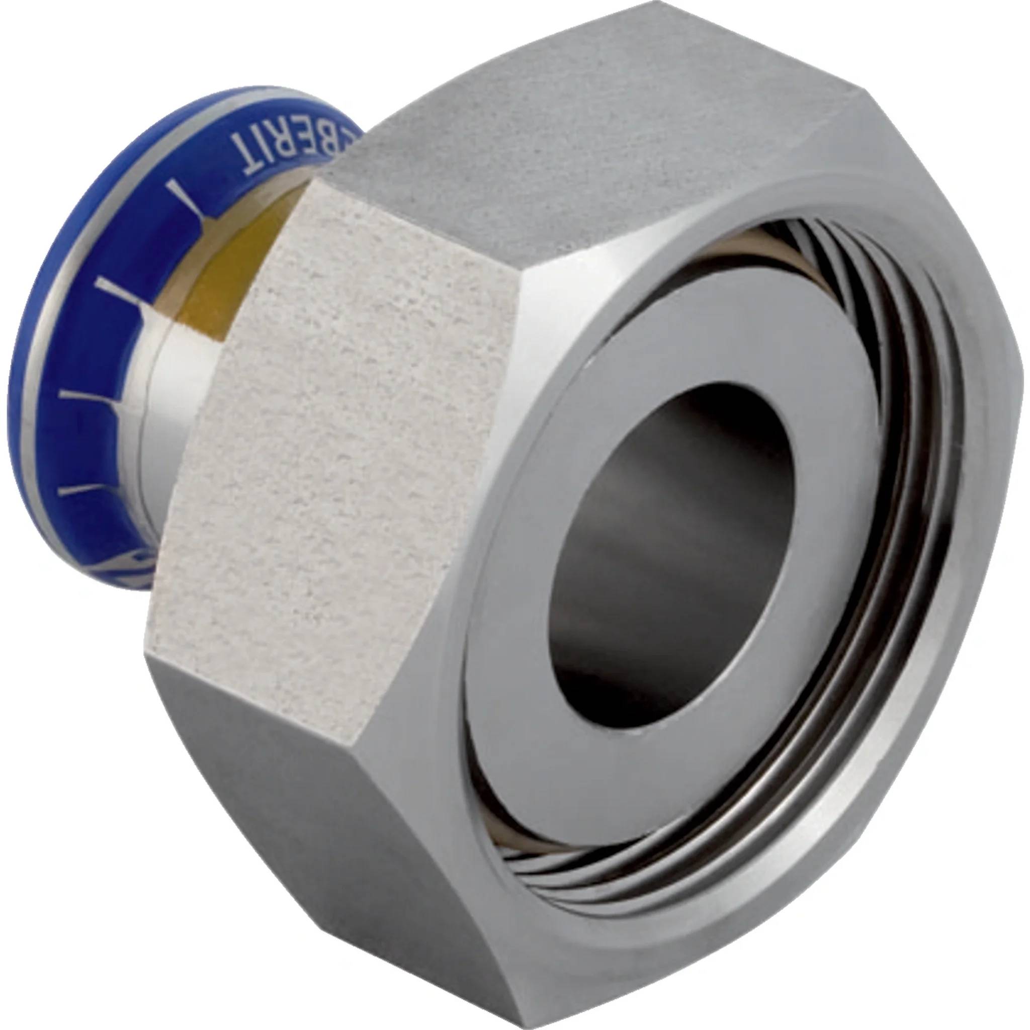 Geberit GE Mapress Übergang, Edelstahl, Gas, konisch dichtend, mit ÜWM, d28mm, G1 3/8, 1 Stk.