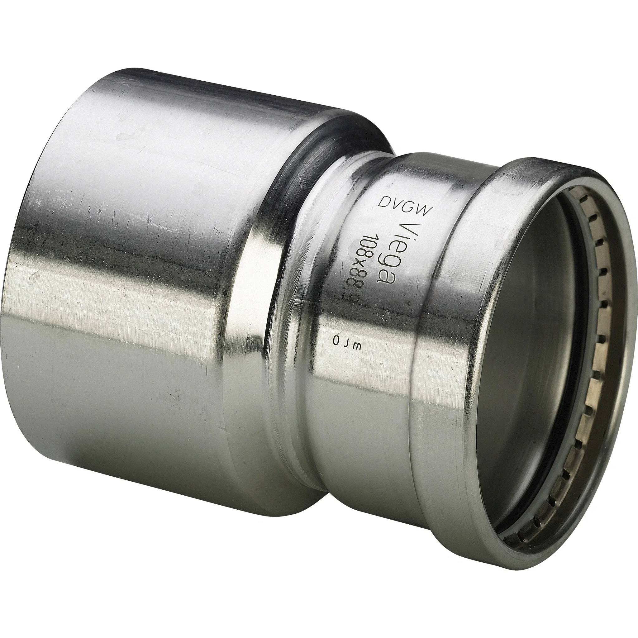 Viega Sanpress Inox XL-Reduzierstück, SC-Contur, Stahl nichtrostend, Modell 2315.1XL, VdS-Zulassung, d1: 88,9, d2: 54, 1 Stk.