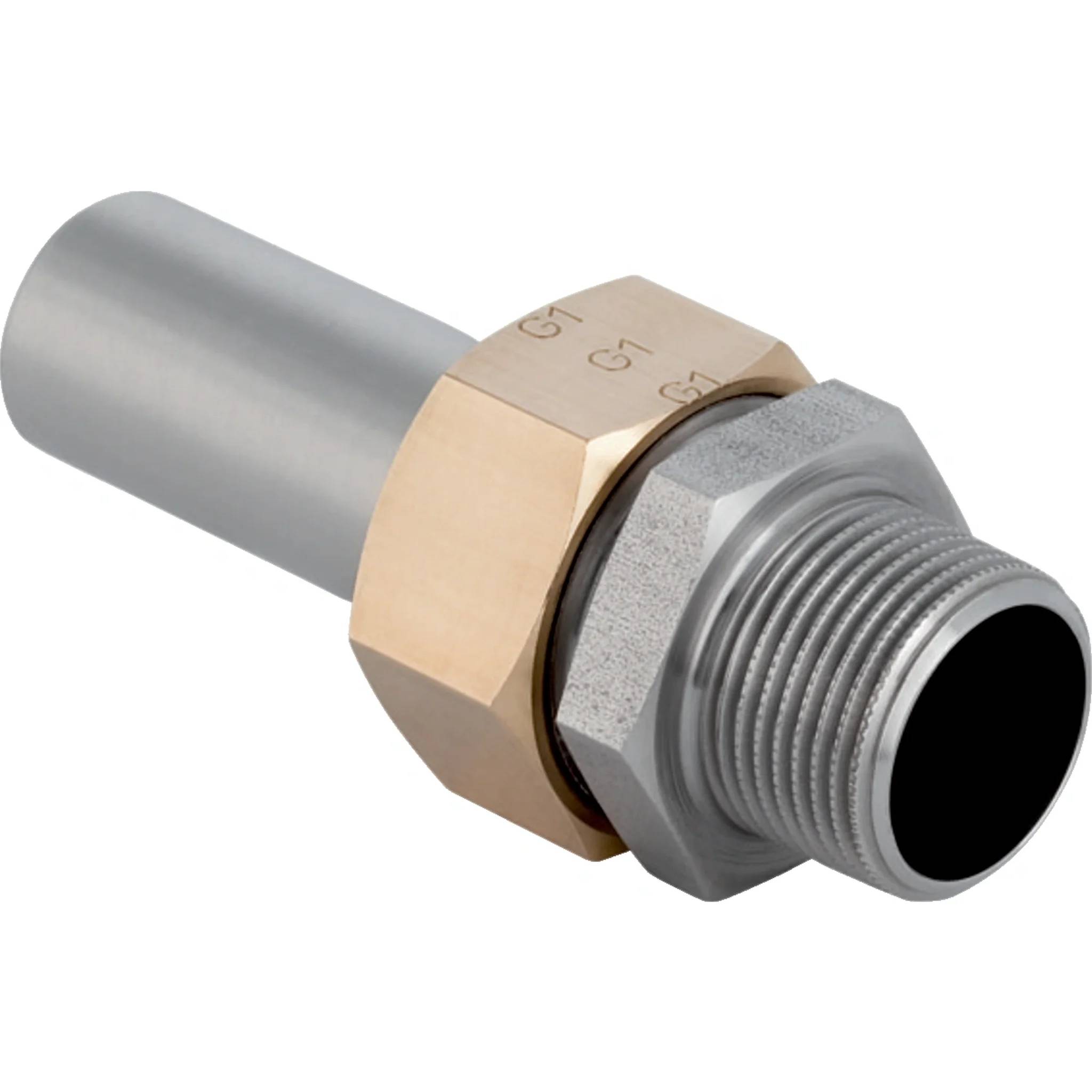 Geberit GE Mapress ES Uebergangsverschraubung, Messing, mit UeWM, d28mm, R1, u EE, 1 Stk.