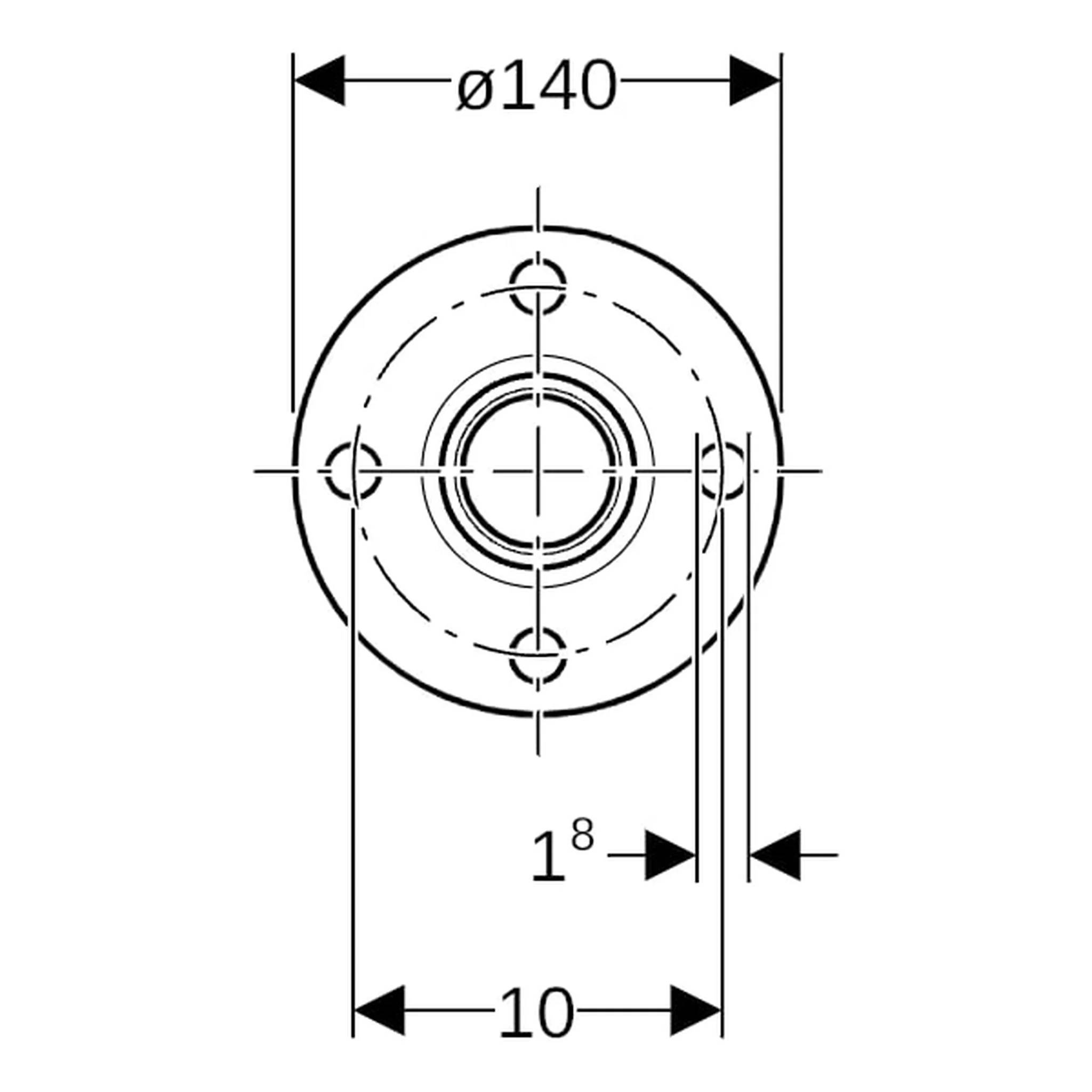 Geberit GE Mapress Therm Flansch, mit Pressmuffe, DN32/d35mm, PN10/16, NPW, 1 Stk.