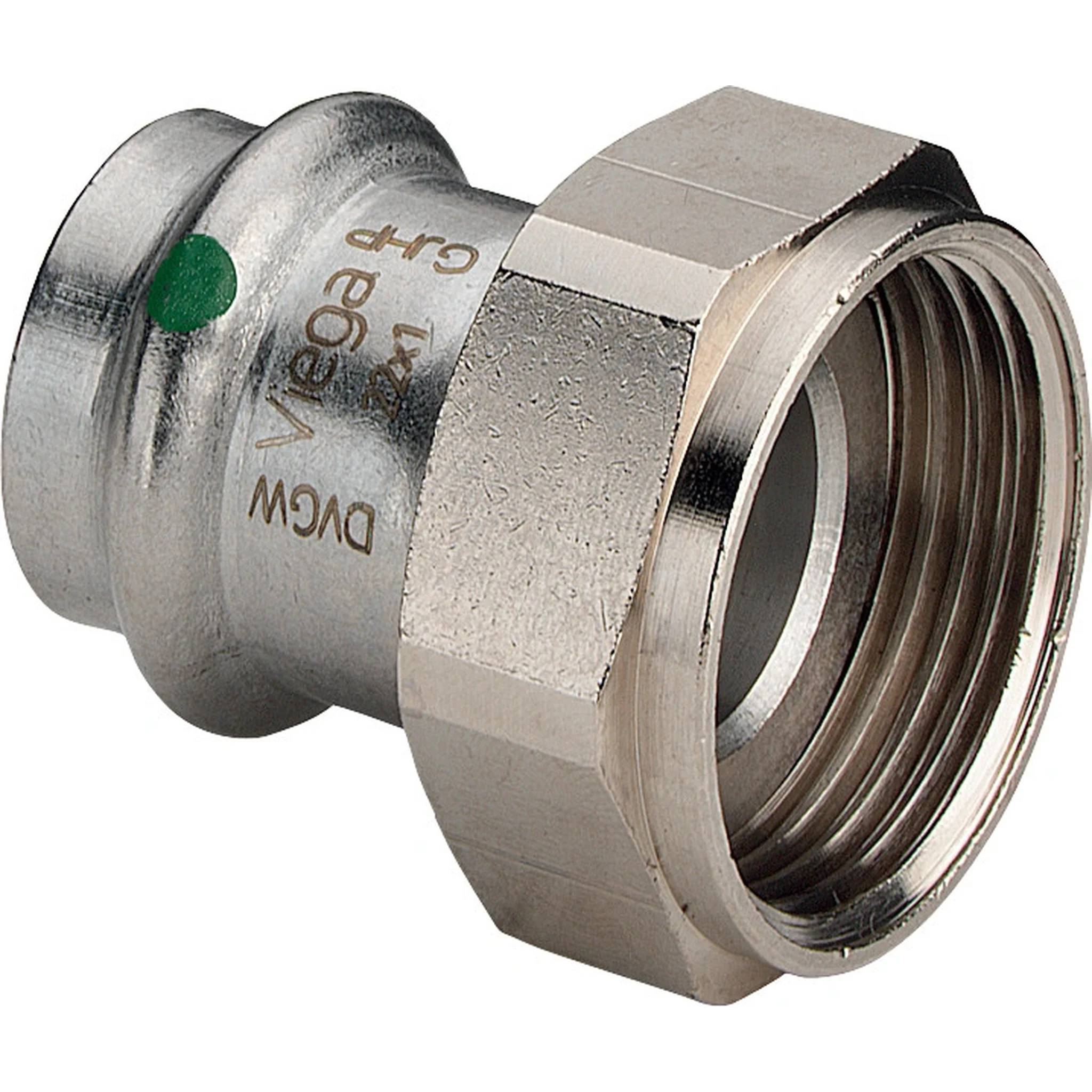 Viega Sanpress Inox-Anschlussverschraubung mit SC-Contur, Stahl nichtrostend, Modell 2363, VdS-Zulassung, d: 28, G: 1¼, 1 Stk.