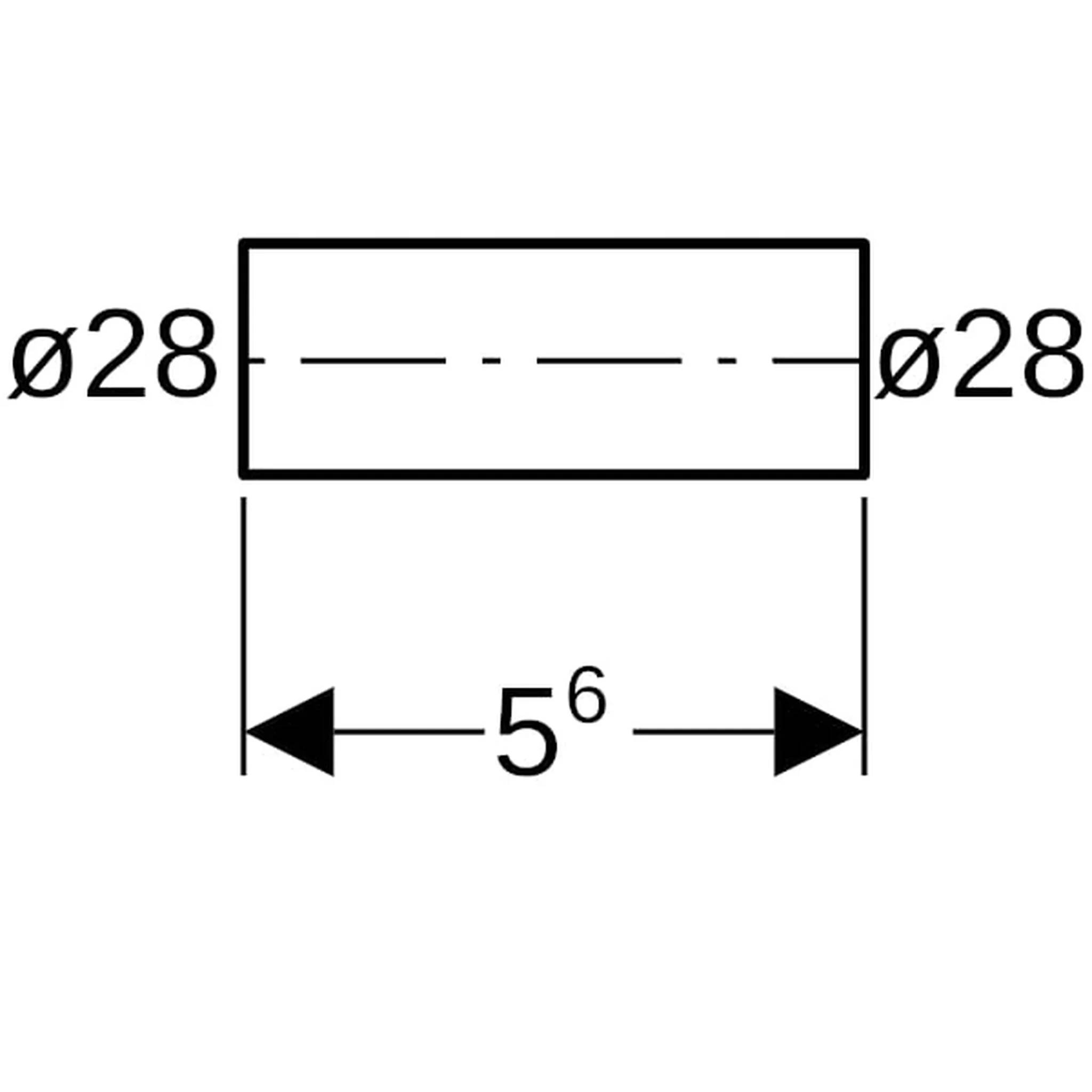 Geberit GE Mapress, Edelstahl, Rohrnippel, d28 x 1,2mm, 1 Stk.