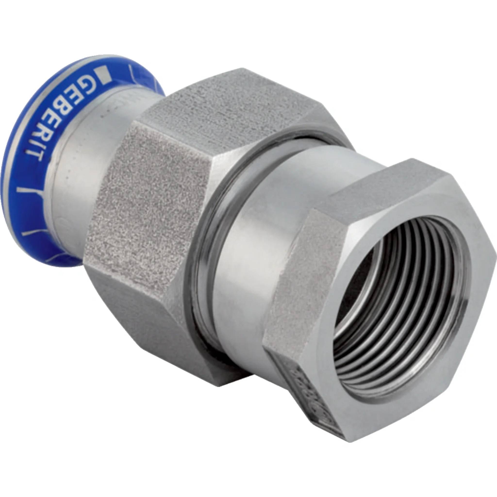 Geberit GE Mapress ES, Uebergangsverschraubung mit UeWM, Edelstahl, d54mm x Rp2, 1 Stk.