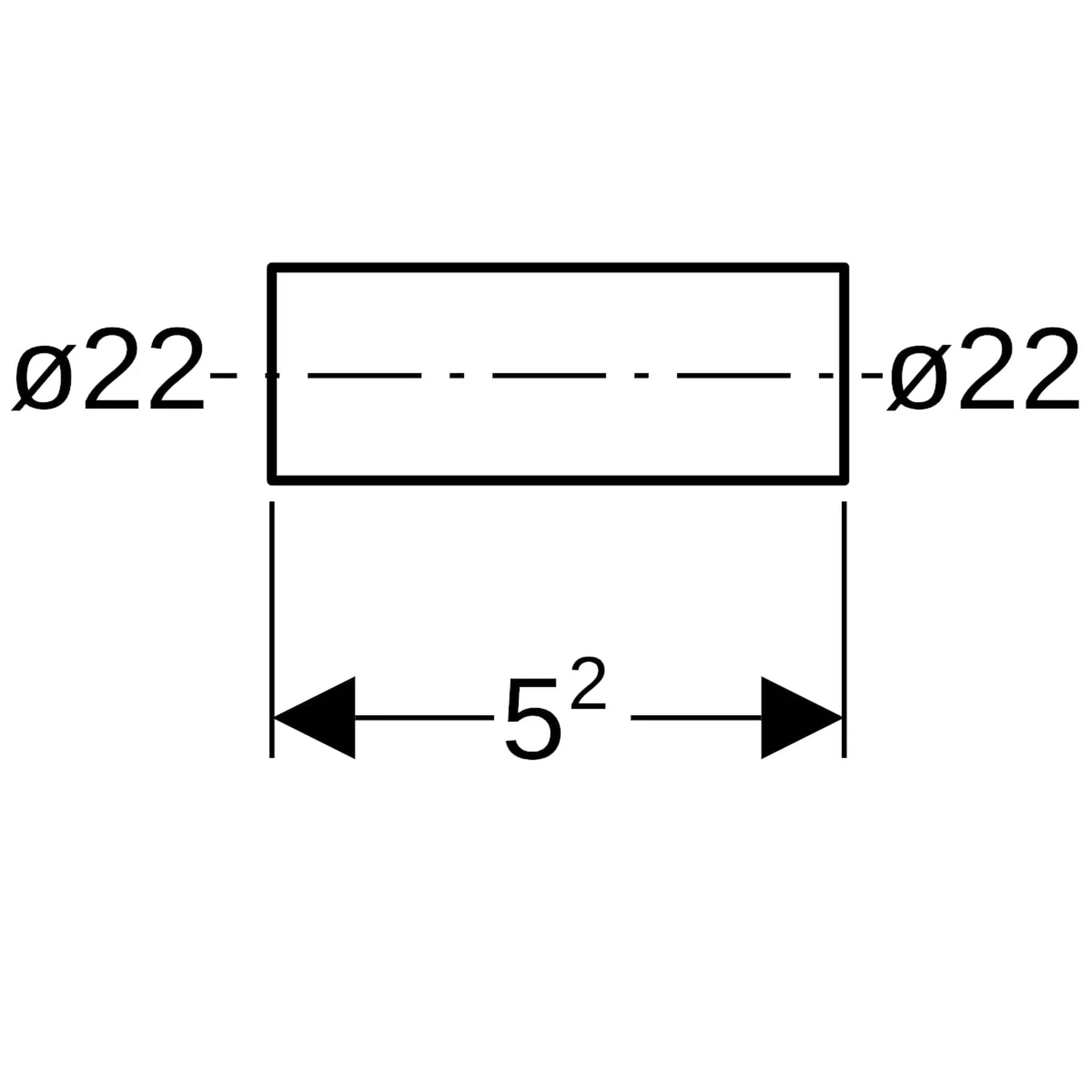Geberit GE Mapress, Edelstahl, Rohrnippel, d22 x 1,2mm, 1 Stk.