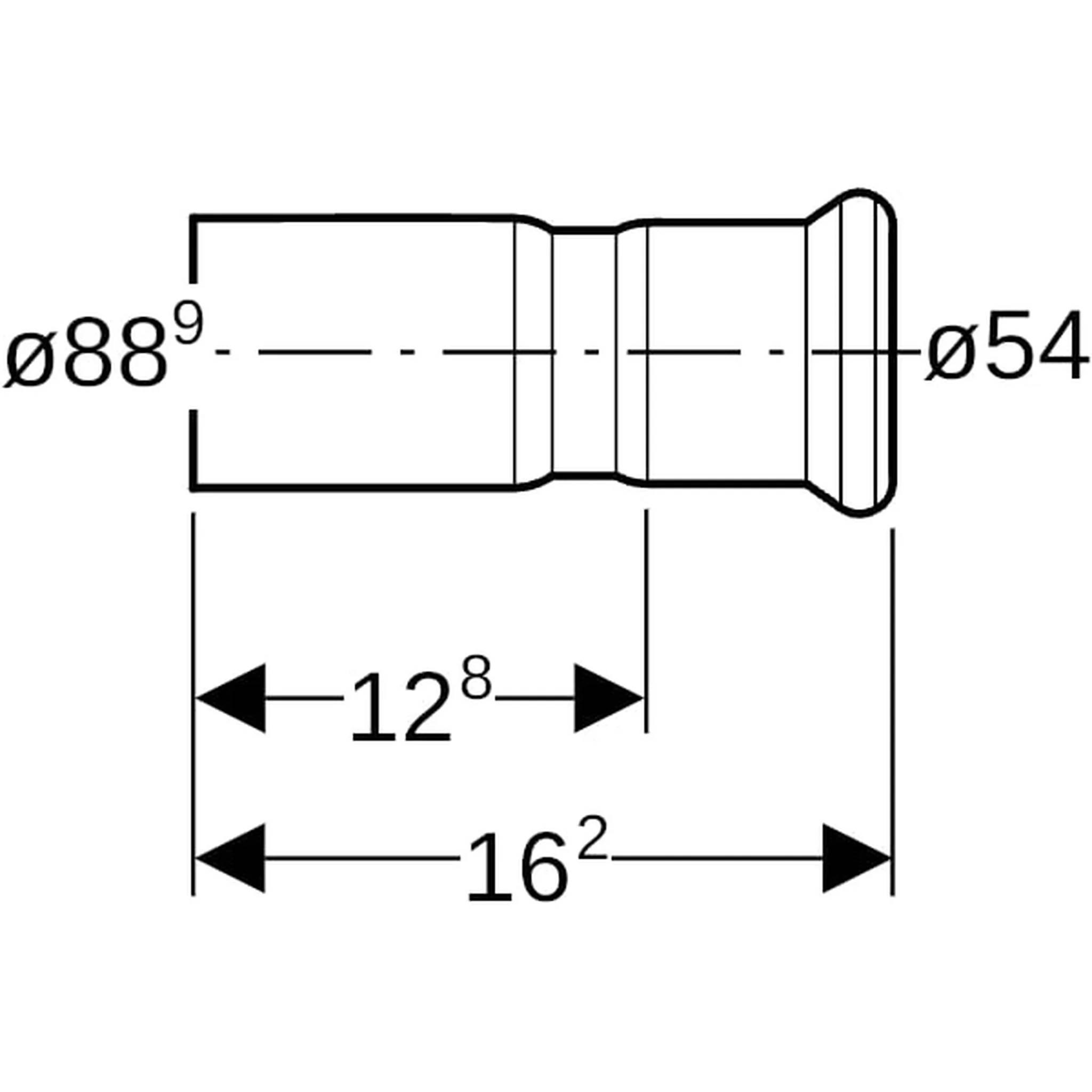 Geberit GE Mapress, Edelstahl, Gas, Reduktion, d88,9 x 54mm, 1 Stk.