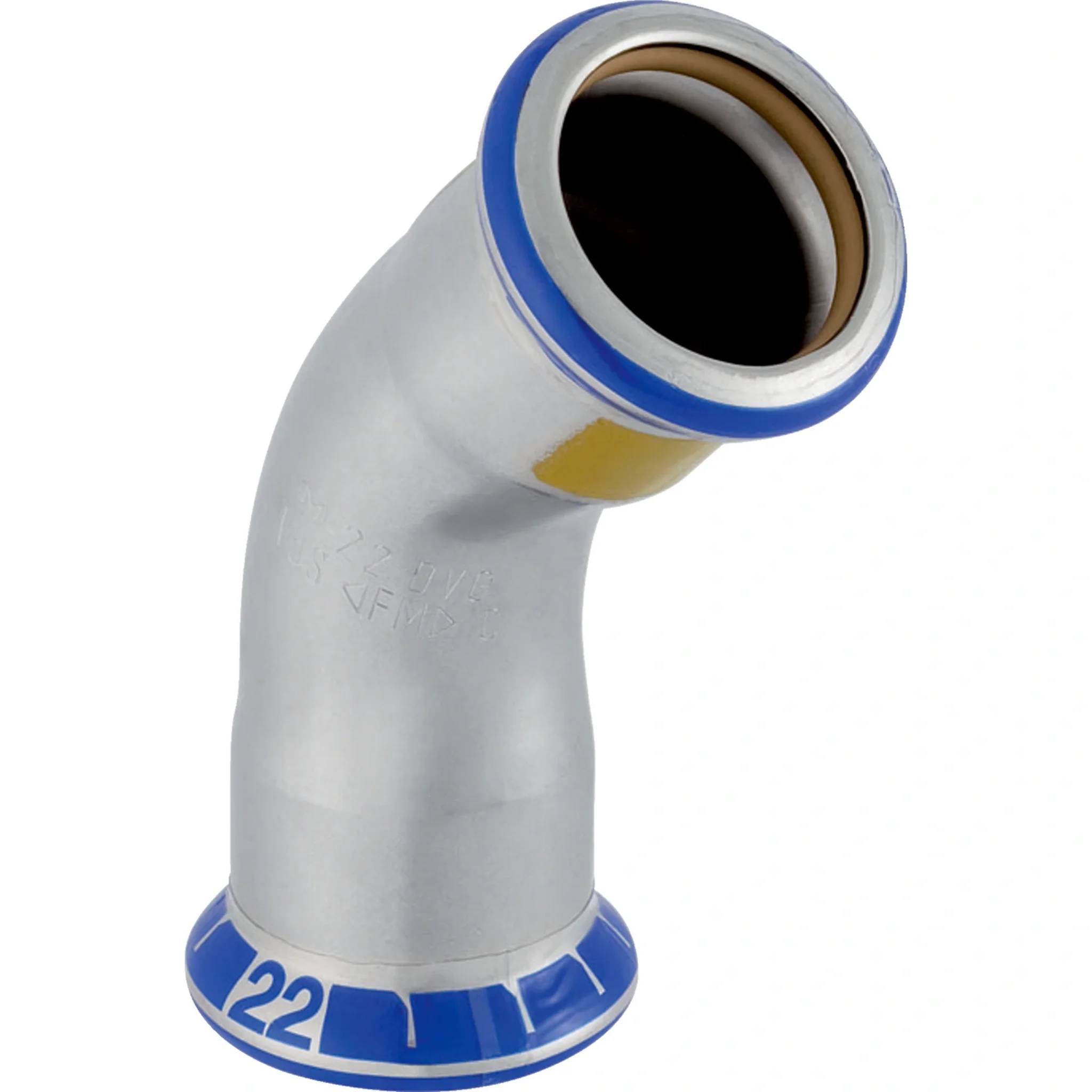 Geberit GE Mapress, Edelstahl, Gas, Bogen, 45 Gr., d35mm, 1 Stk.