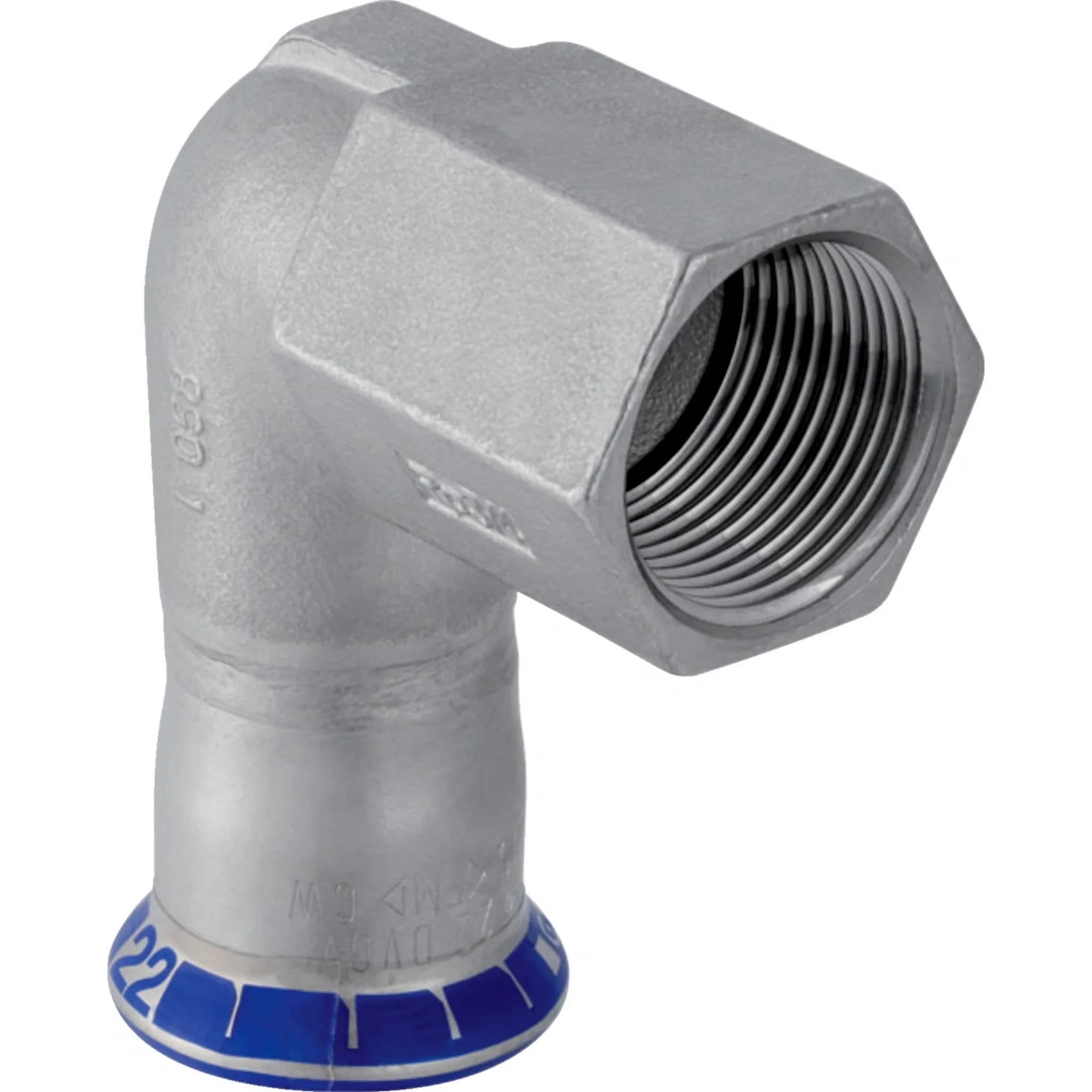 Geberit Mapress Edelstahl Übergangswinkel, 90 Gr., d18mm, Rp 1/2, Packung mit 10 Stk.