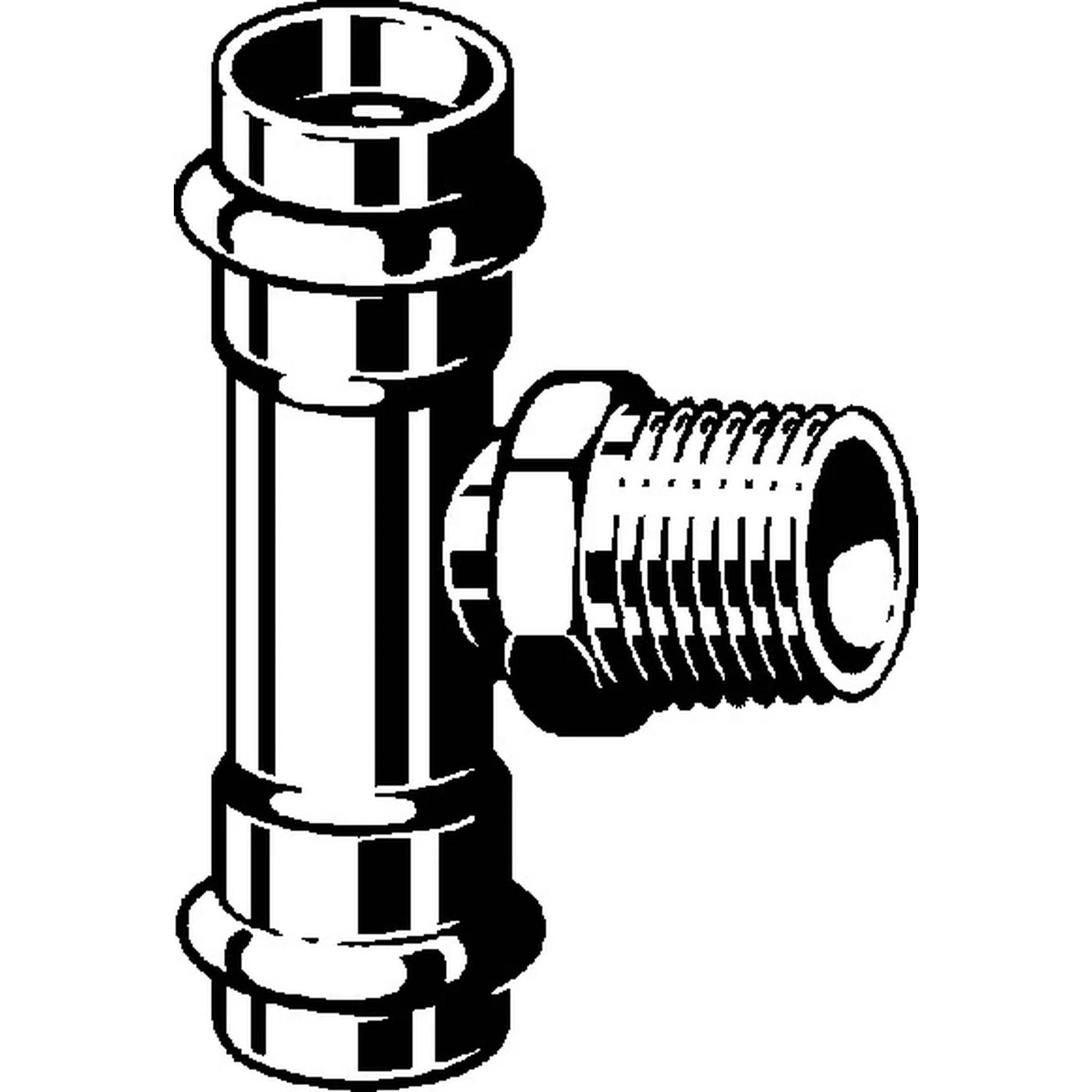 Viega Sanpress Inox-T-Stück mit SC-Contur, Stahl nichtrostend, Modell 2317.1, VdS-Zulassung, d1: 54, R: 1, d2: 54, 1 Stk.