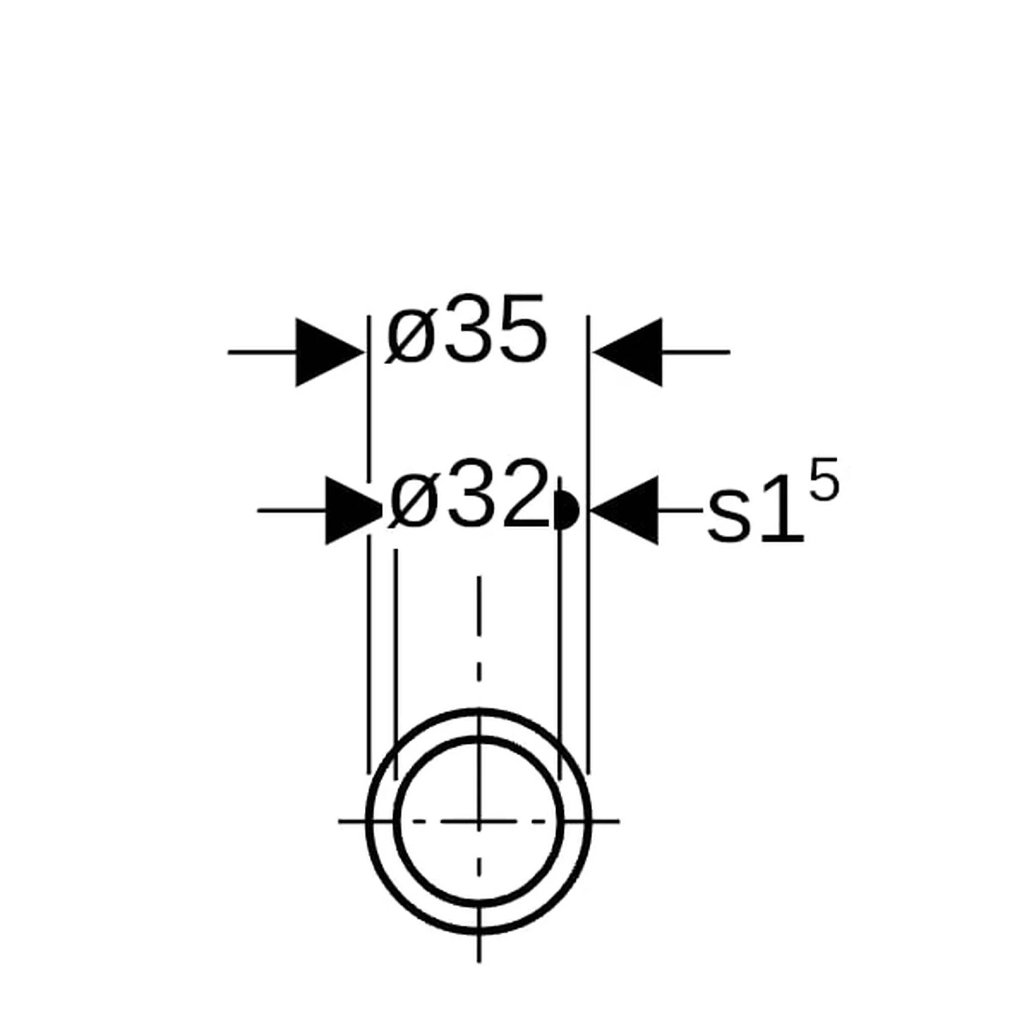 Geberit Mapress C-Stahl Systemrohr, 35mm, verzinkt, Stange mit 6m, 1 Stk.