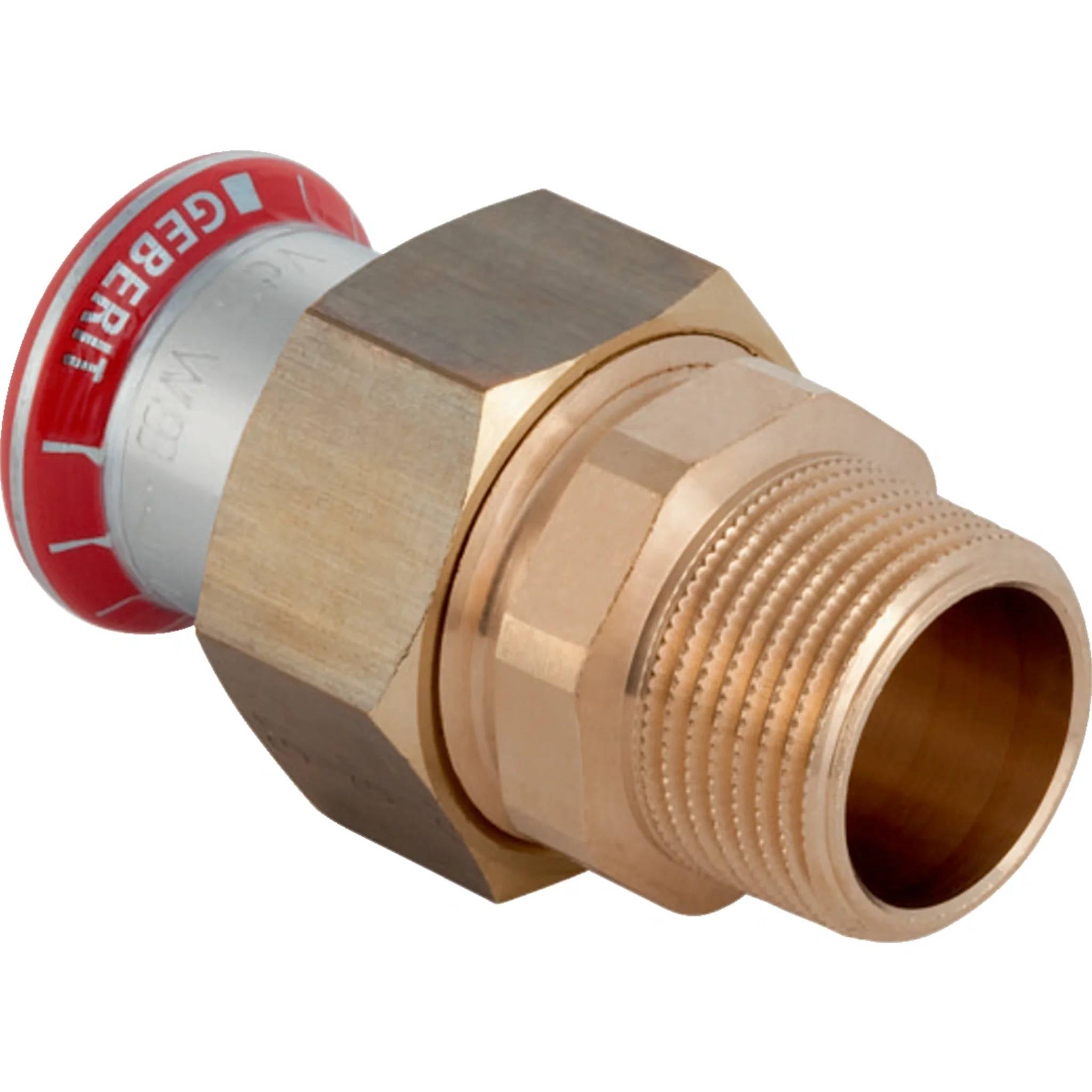Geberit GE Mapress C-Stahl, Uebergangsverschr., flachdichtend, d22mm x R1, verzinkt, 1 Stk.