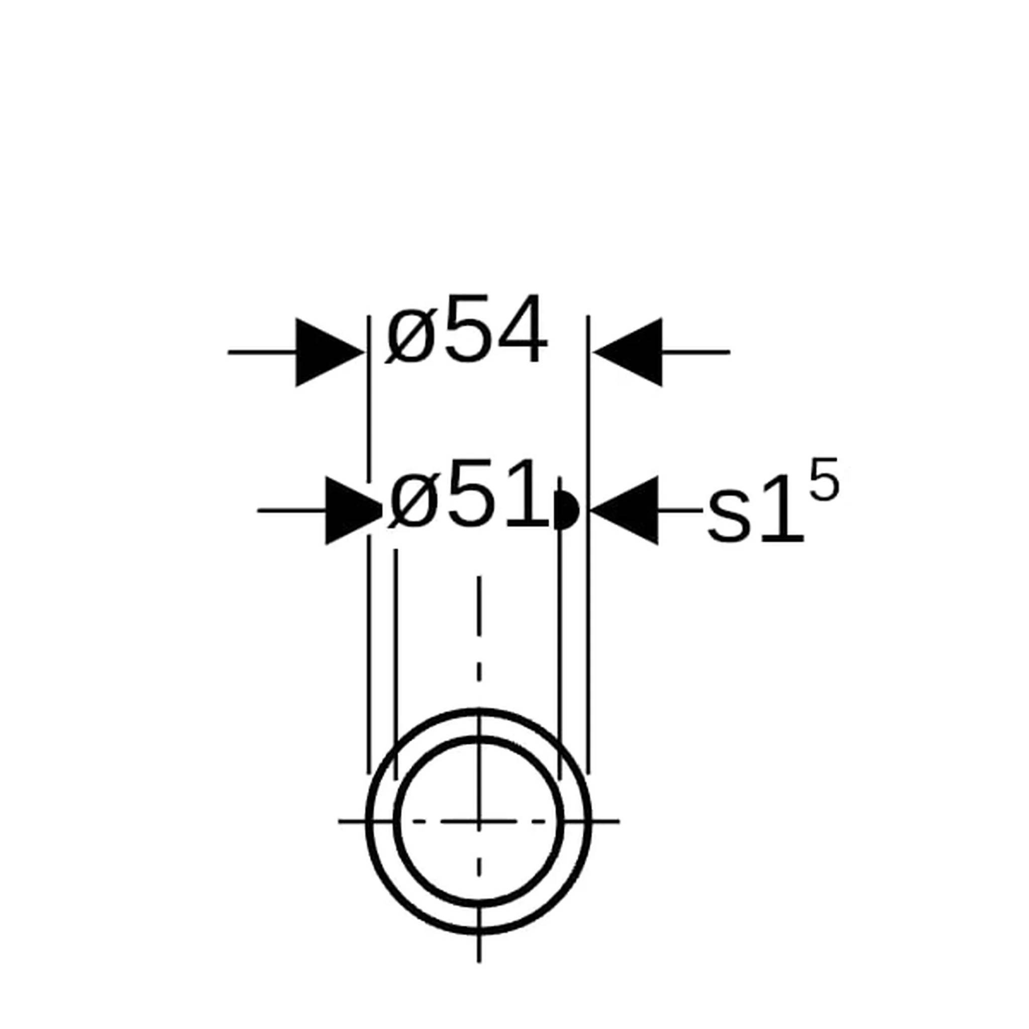 Geberit Mapress C-Stahl Systemrohr, d54mm, Druckluft/Sprinkler, verzinkt, Stange mit 6m, 1 Stk.